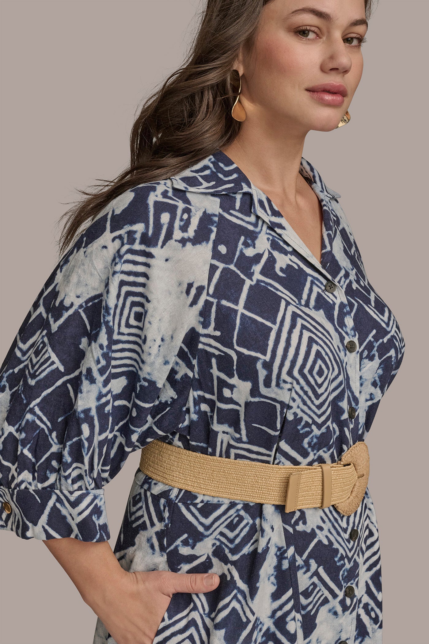PRINTED LINEN-BLEND MIDI SHIRT DRESS VIEW 11 | Essential Dresses PRINTED LINEN-BLEND MIDI SHIRT DRESS VIEW 11 | Essential Dresses