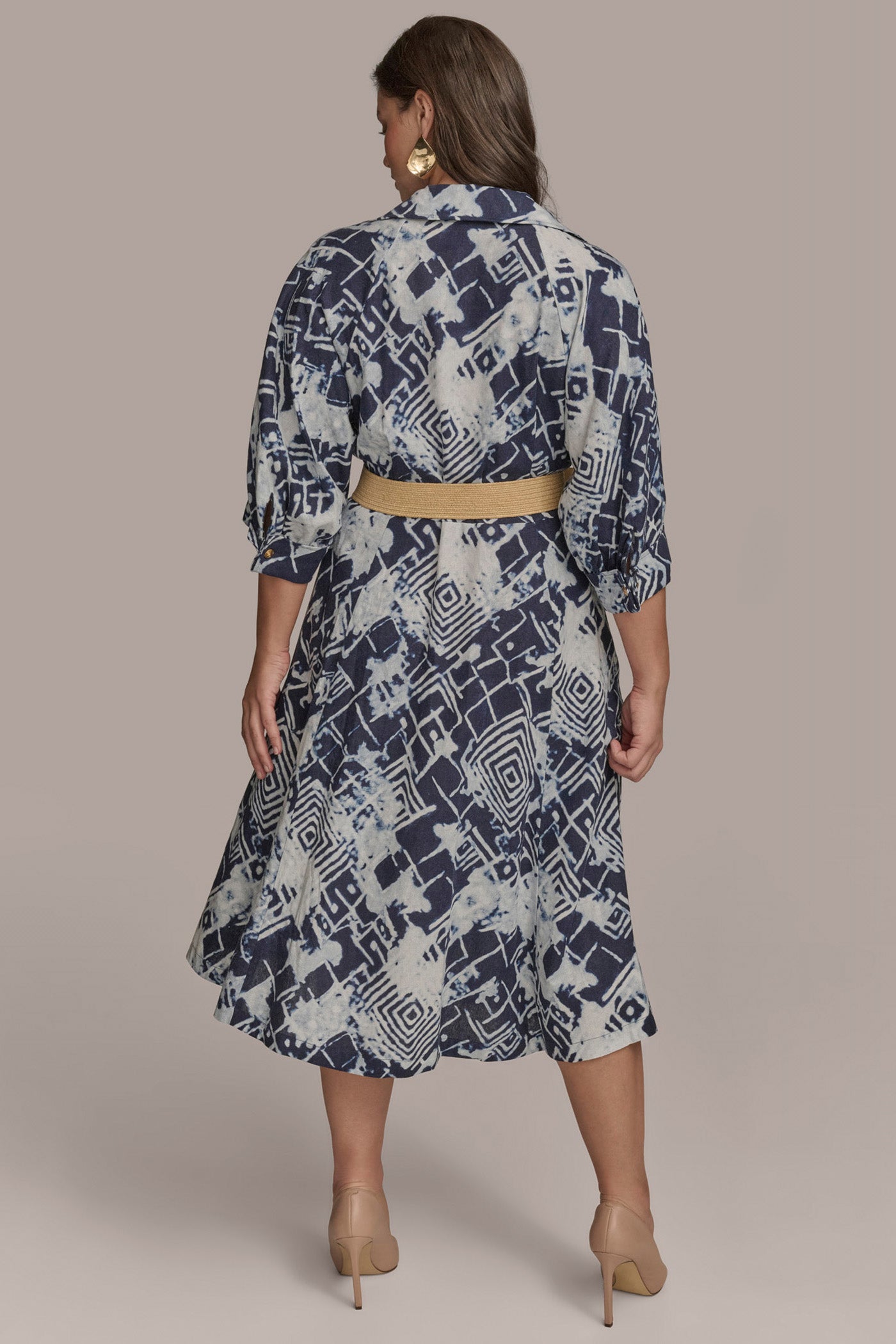PRINTED LINEN-BLEND MIDI SHIRT DRESS VIEW 12 | Essential Dresses PRINTED LINEN-BLEND MIDI SHIRT DRESS VIEW 12 | Essential Dresses