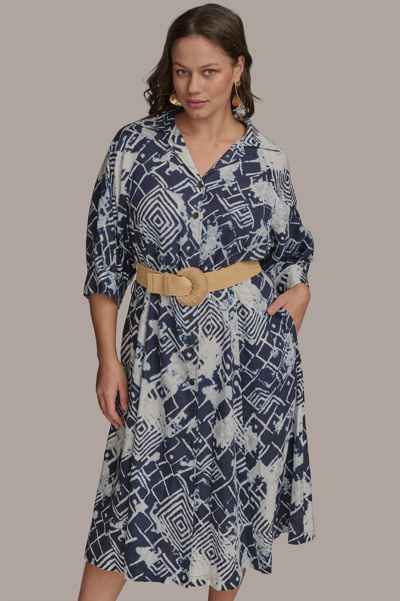 PRINTED LINEN-BLEND MIDI SHIRT DRESS VIEW 14 | Essential Dresses PRINTED LINEN-BLEND MIDI SHIRT DRESS VIEW 14 | Essential Dresses