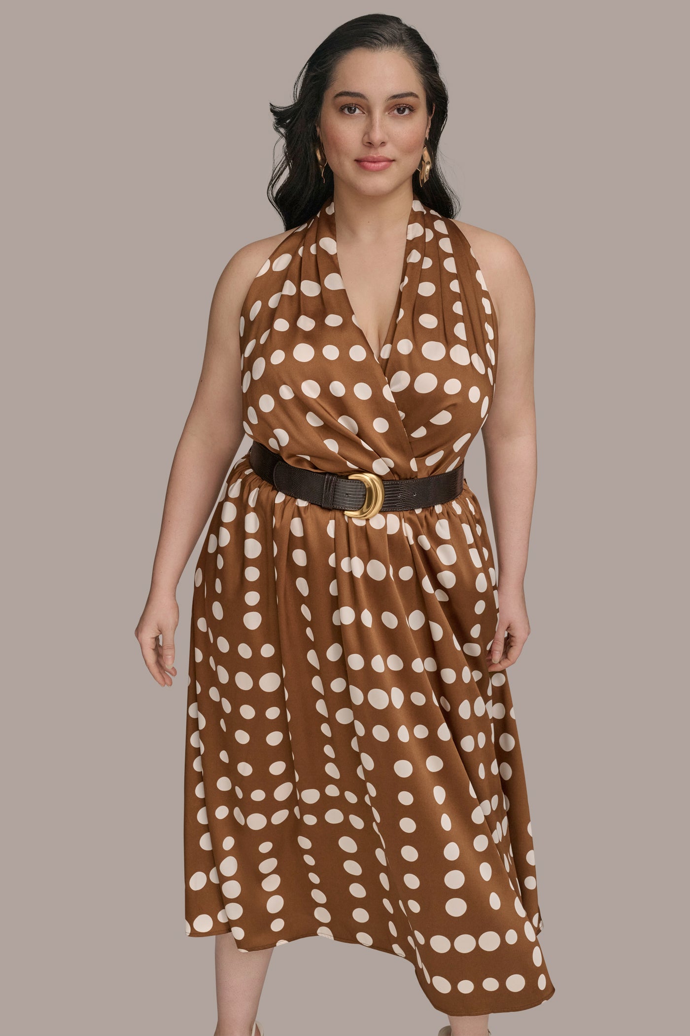 BELTED POLKA-DOT WRAP-EFFECT MIDI DRESS VIEW 12 | Essential Dresses BELTED POLKA-DOT WRAP-EFFECT MIDI DRESS VIEW 12 | Essential Dresses