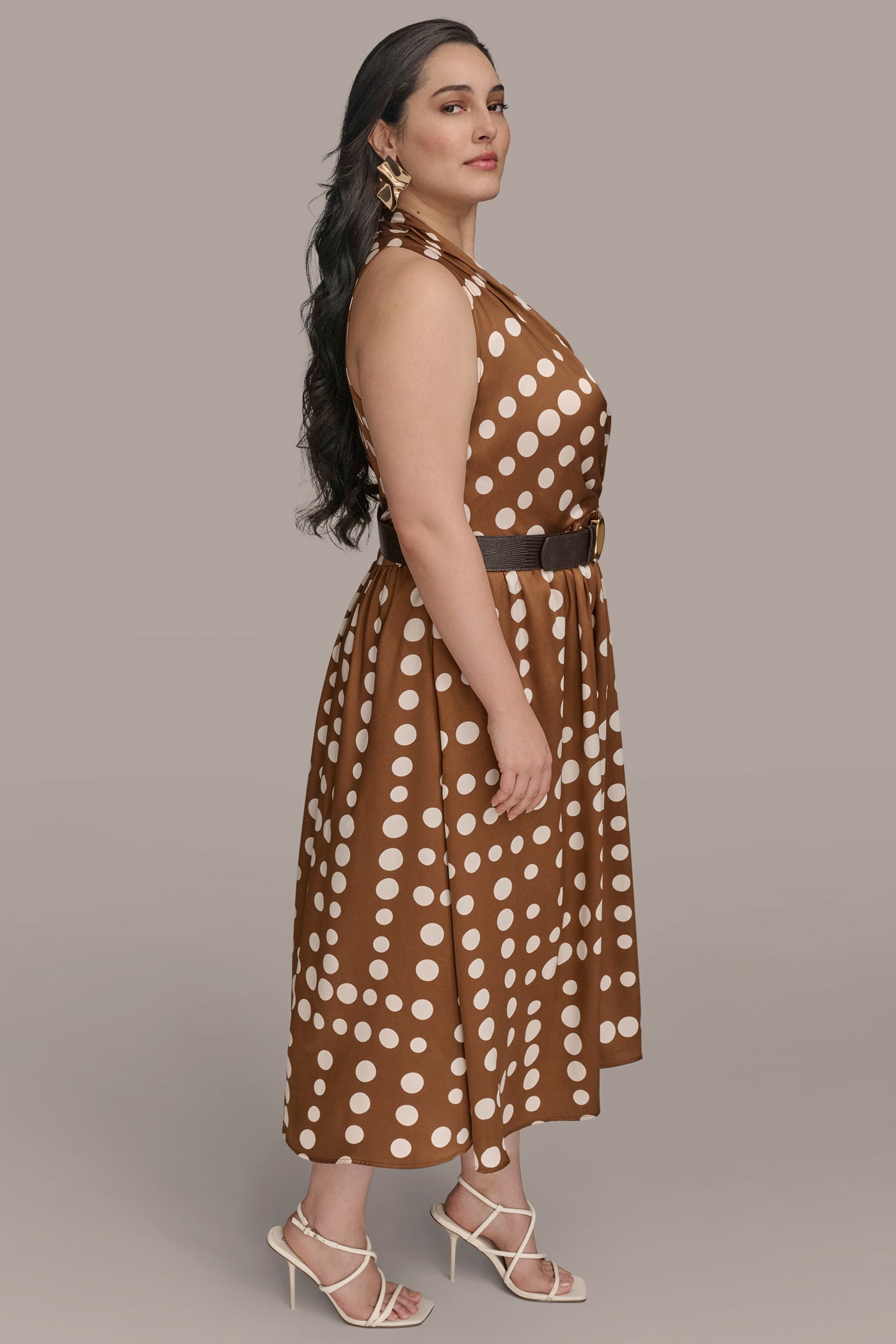 BELTED POLKA-DOT WRAP-EFFECT MIDI DRESS VIEW 10 | Essential Dresses BELTED POLKA-DOT WRAP-EFFECT MIDI DRESS VIEW 10 | Essential Dresses