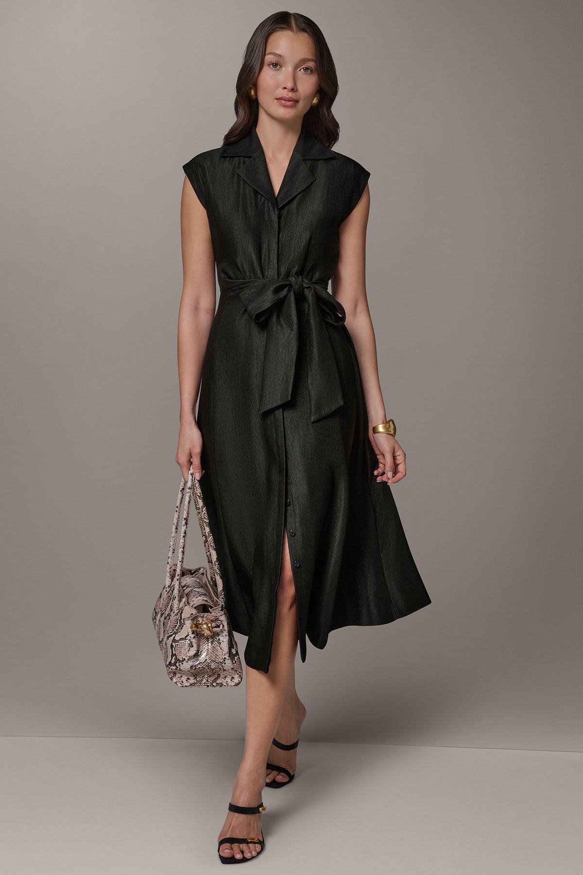 tailored a line dress Donna Karan Women's Midi A-Line Shirt in Black, Size 6 The Ingrid Maxi Dress soft satin Size:5X / UK22 / US18 A dress that rewards