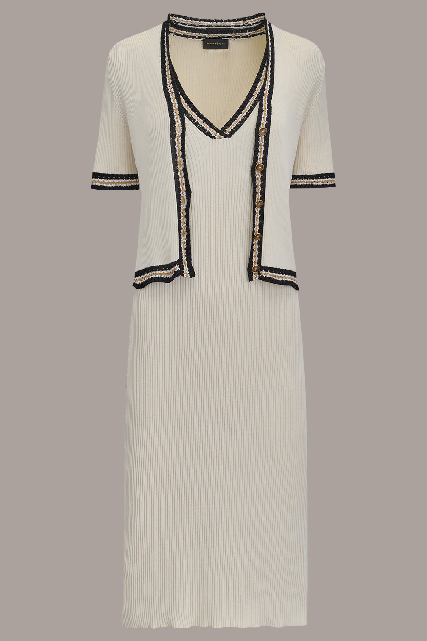 PIPED SHEATH DRESS WITH CARDIGAN VIEW 11 | Essential Dresses PIPED SHEATH DRESS WITH CARDIGAN VIEW 11 | Essential Dresses