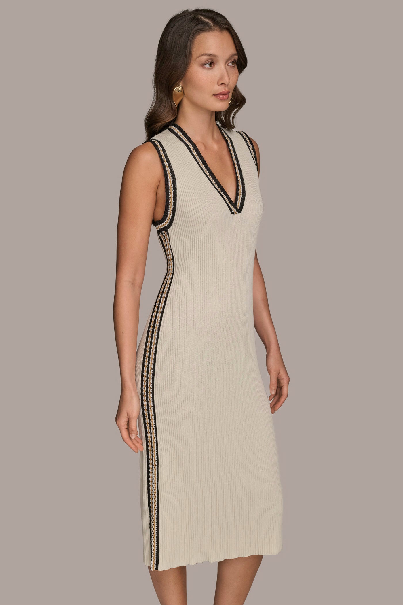 PIPED SHEATH DRESS WITH CARDIGAN VIEW 6 | Essential Dresses PIPED SHEATH DRESS WITH CARDIGAN VIEW 6 | Essential Dresses
