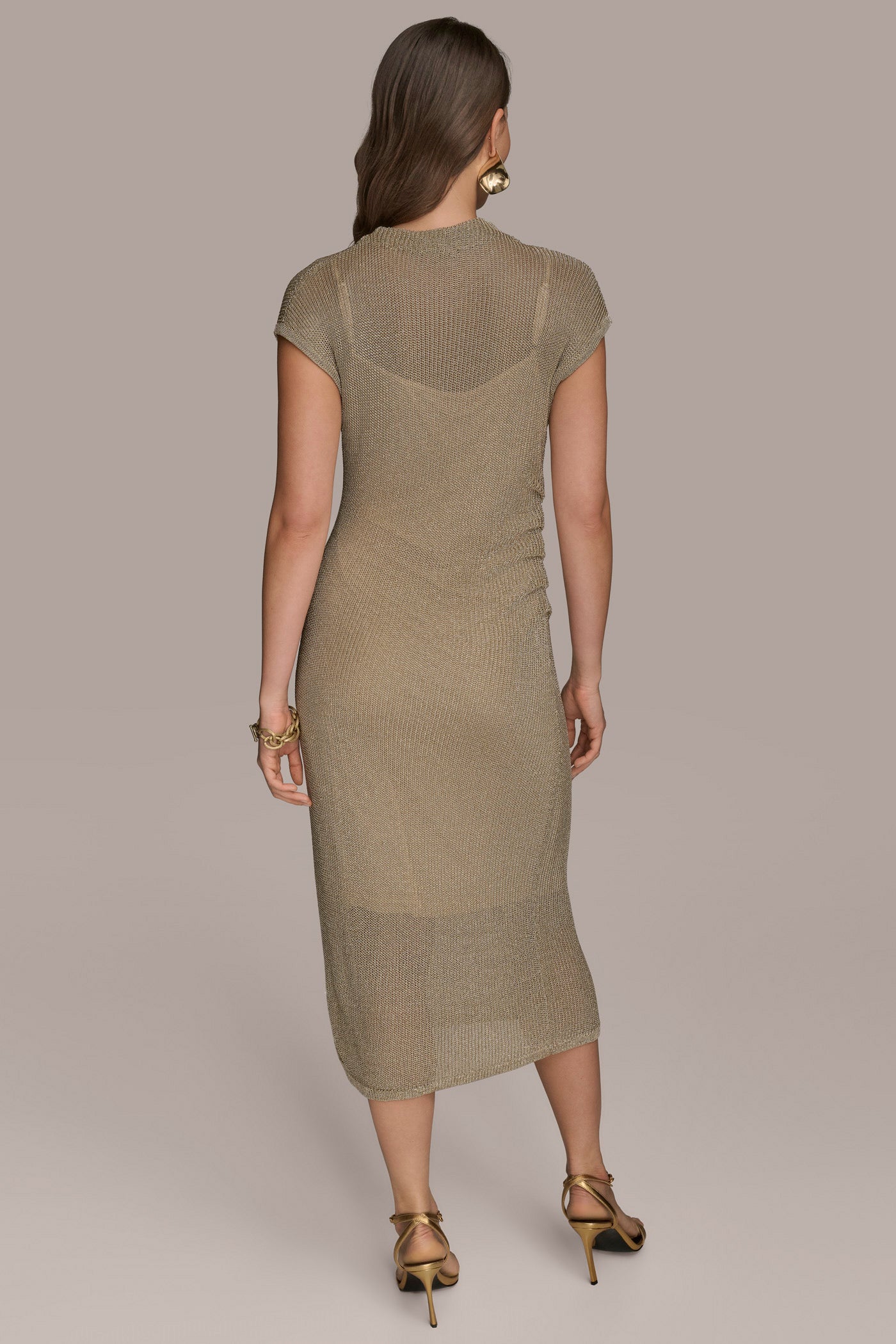 METALLIC MIDI SHEATH DRESS | View 2 | Dresses & Jumpsuits METALLIC MIDI SHEATH DRESS | View 2 | Dresses & Jumpsuits