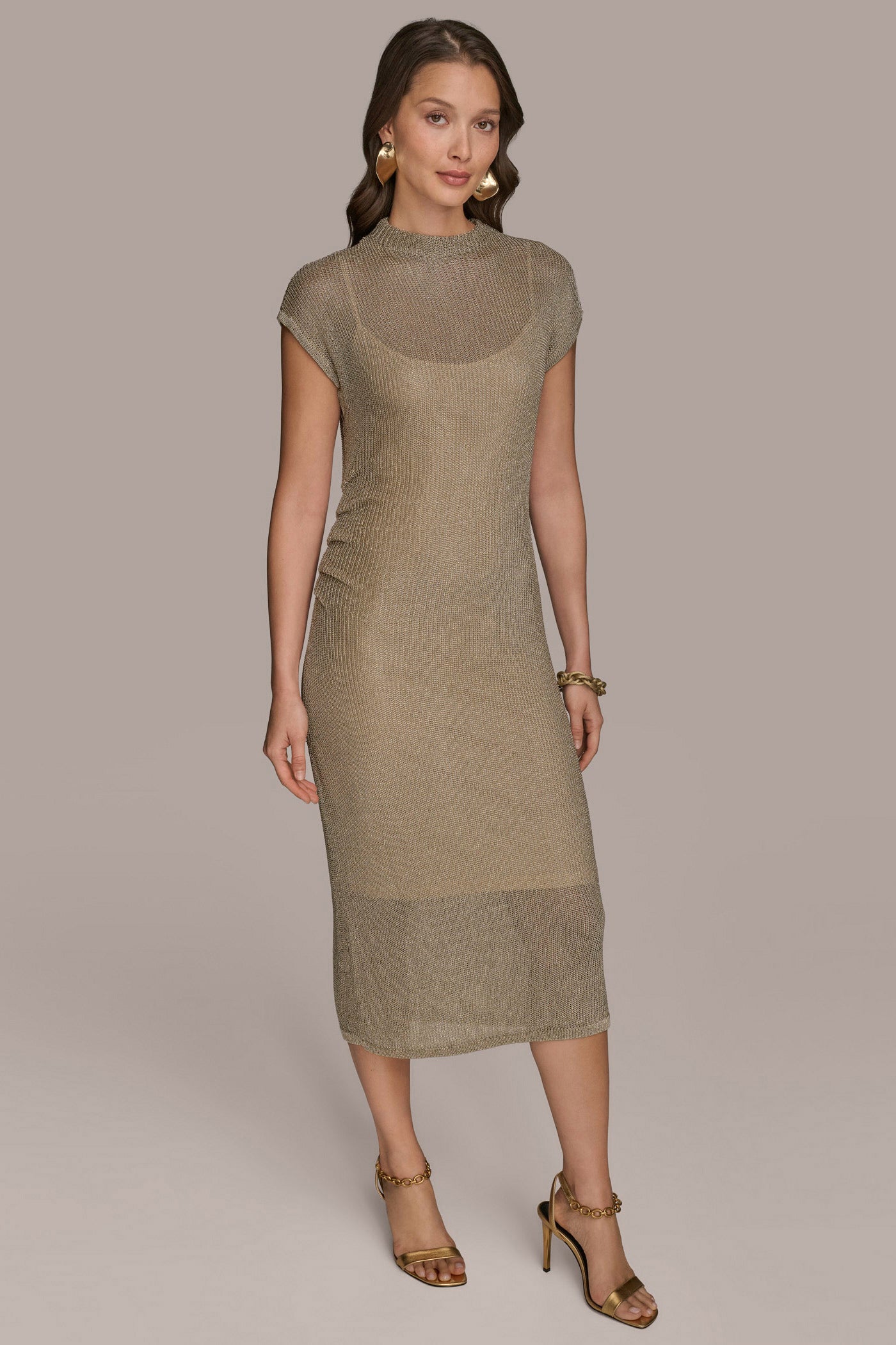 METALLIC MIDI SHEATH DRESS | View 1 | Dresses & Jumpsuits METALLIC MIDI SHEATH DRESS | View 1 | Dresses & Jumpsuits