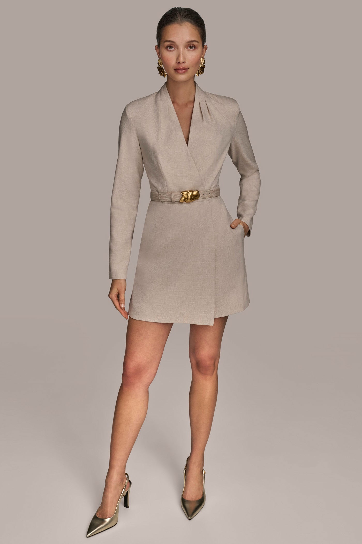 BELTED BLAZER SKORT ROMPER | View 1 | Cocktail & Party BELTED BLAZER SKORT ROMPER | View 1 | Cocktail & Party