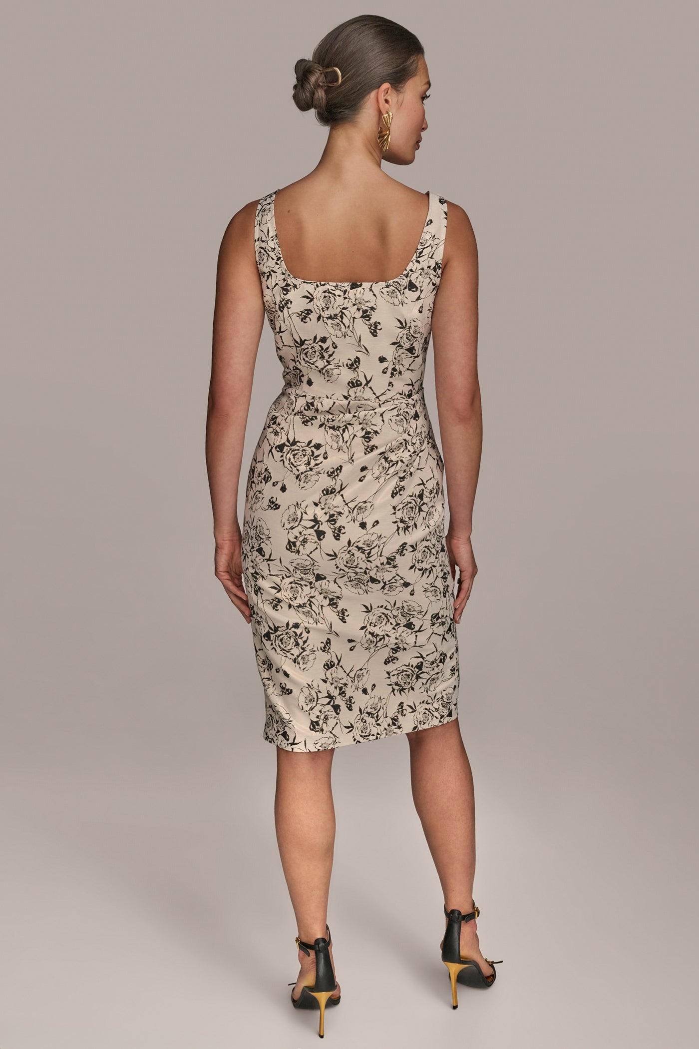 WRAP-EFFECT FLORAL SHEATH DRESS | View 2 | Cocktail & Party WRAP-EFFECT FLORAL SHEATH DRESS | View 2 | Cocktail & Party