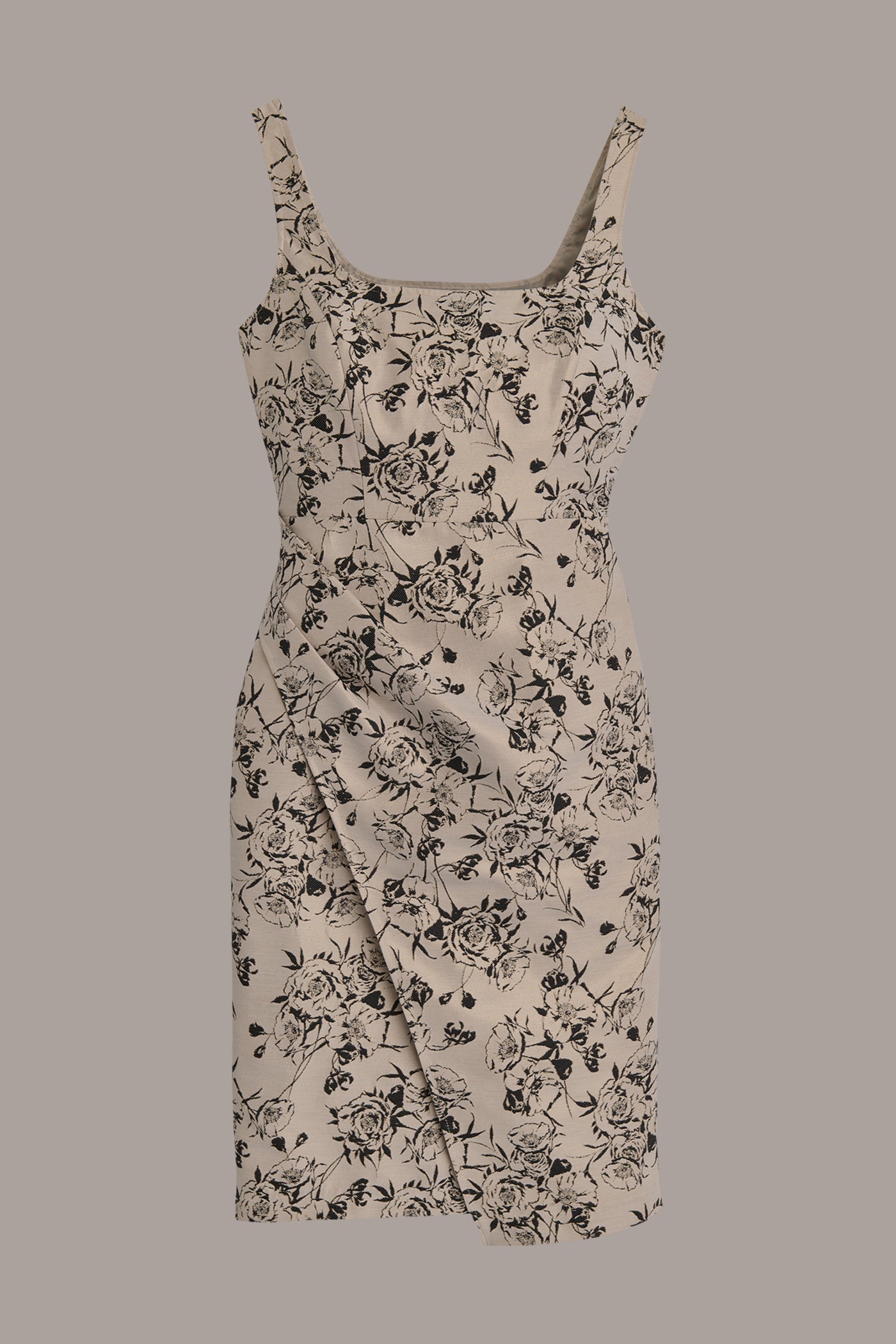 WRAP-EFFECT FLORAL SHEATH DRESS VIEW 7 WRAP-EFFECT FLORAL SHEATH DRESS VIEW 7