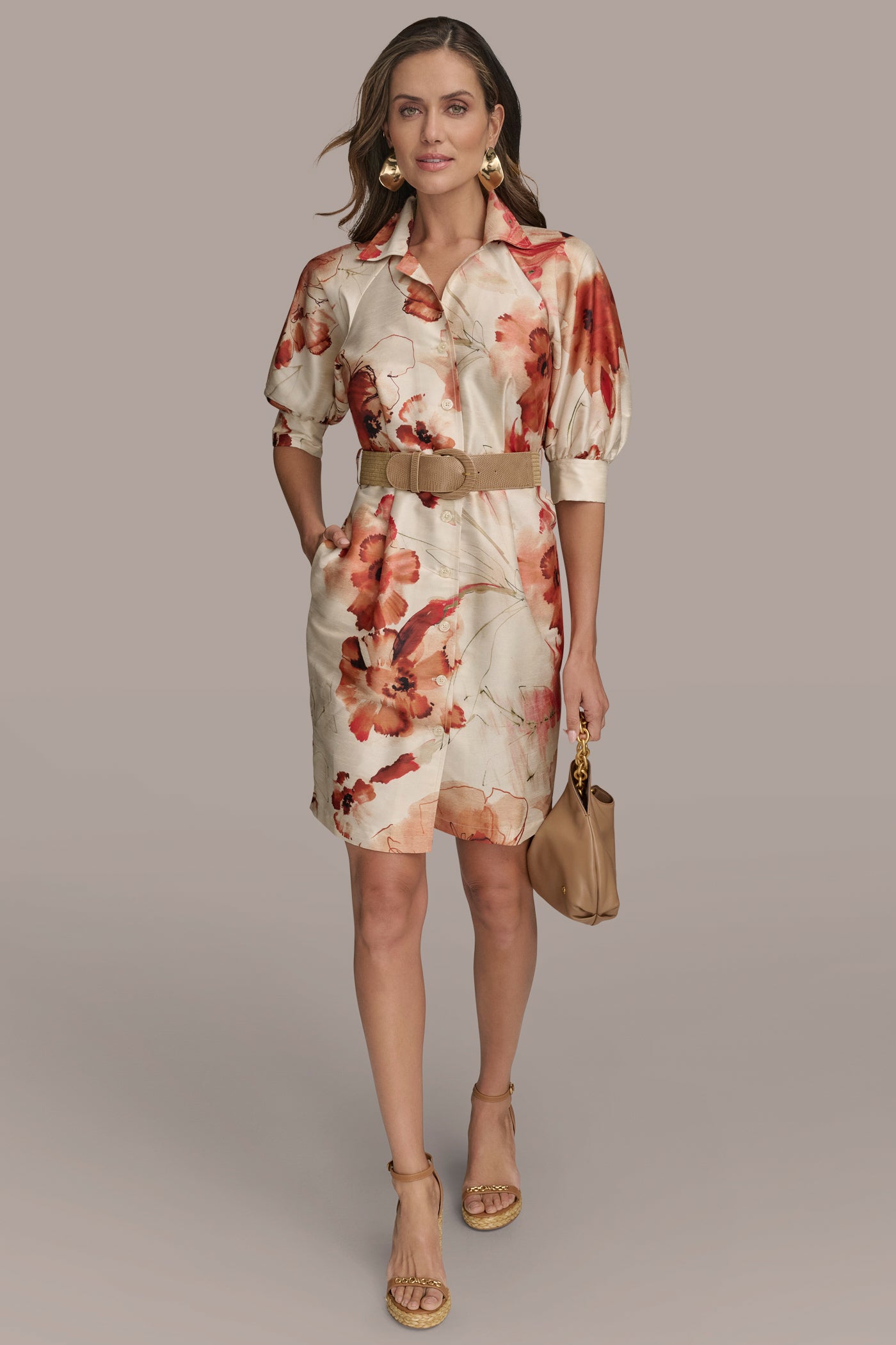 BELTED FLORAL MINI SHIRT DRESS VIEW 3 | Essential Dresses BELTED FLORAL MINI SHIRT DRESS VIEW 3 | Essential Dresses