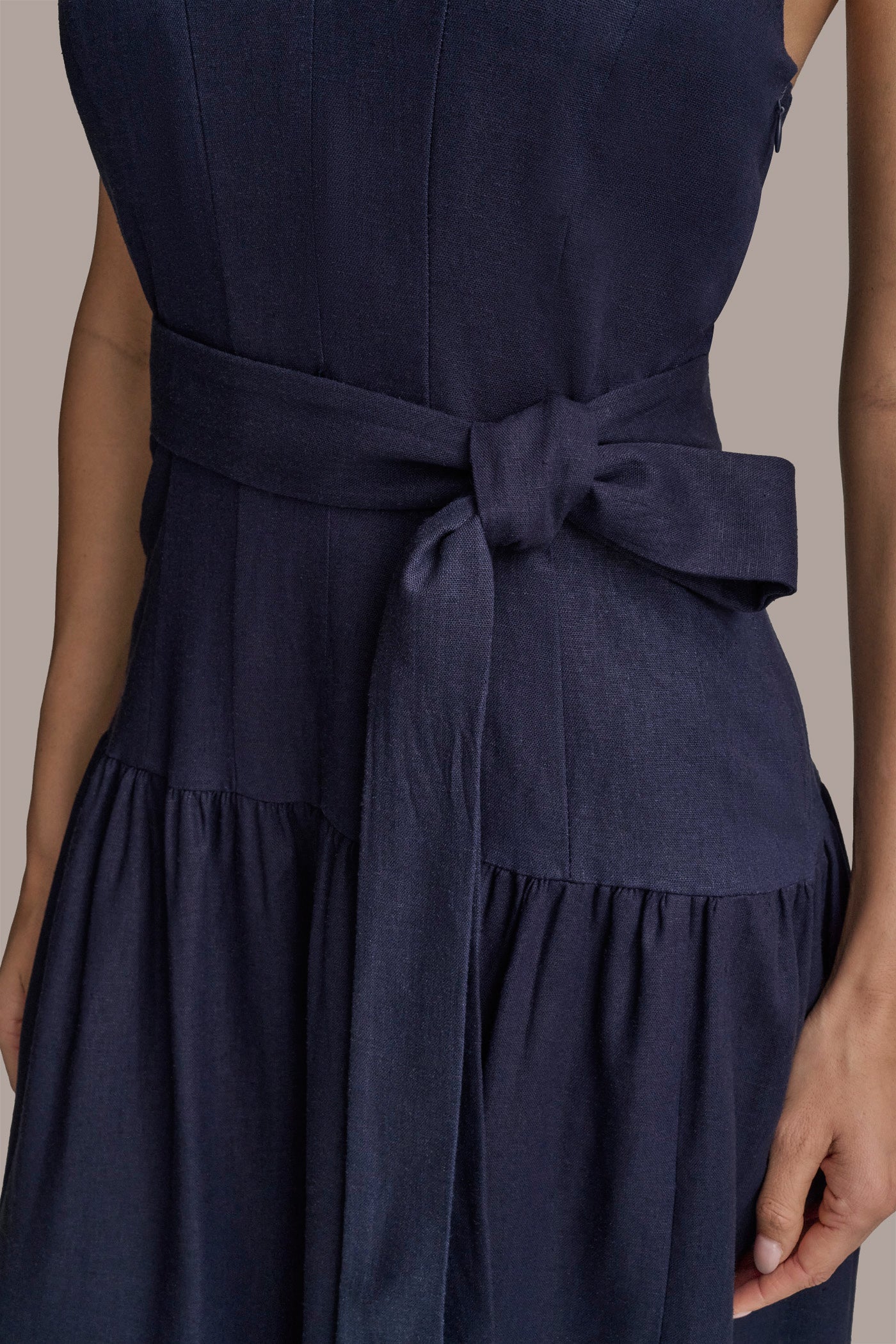 LINEN-BLEND MIDI HALTER SHIRT DRESS VIEW 8 | Sale Dresses and Jumpsuits LINEN-BLEND MIDI HALTER SHIRT DRESS VIEW 8 | Sale Dresses and Jumpsuits