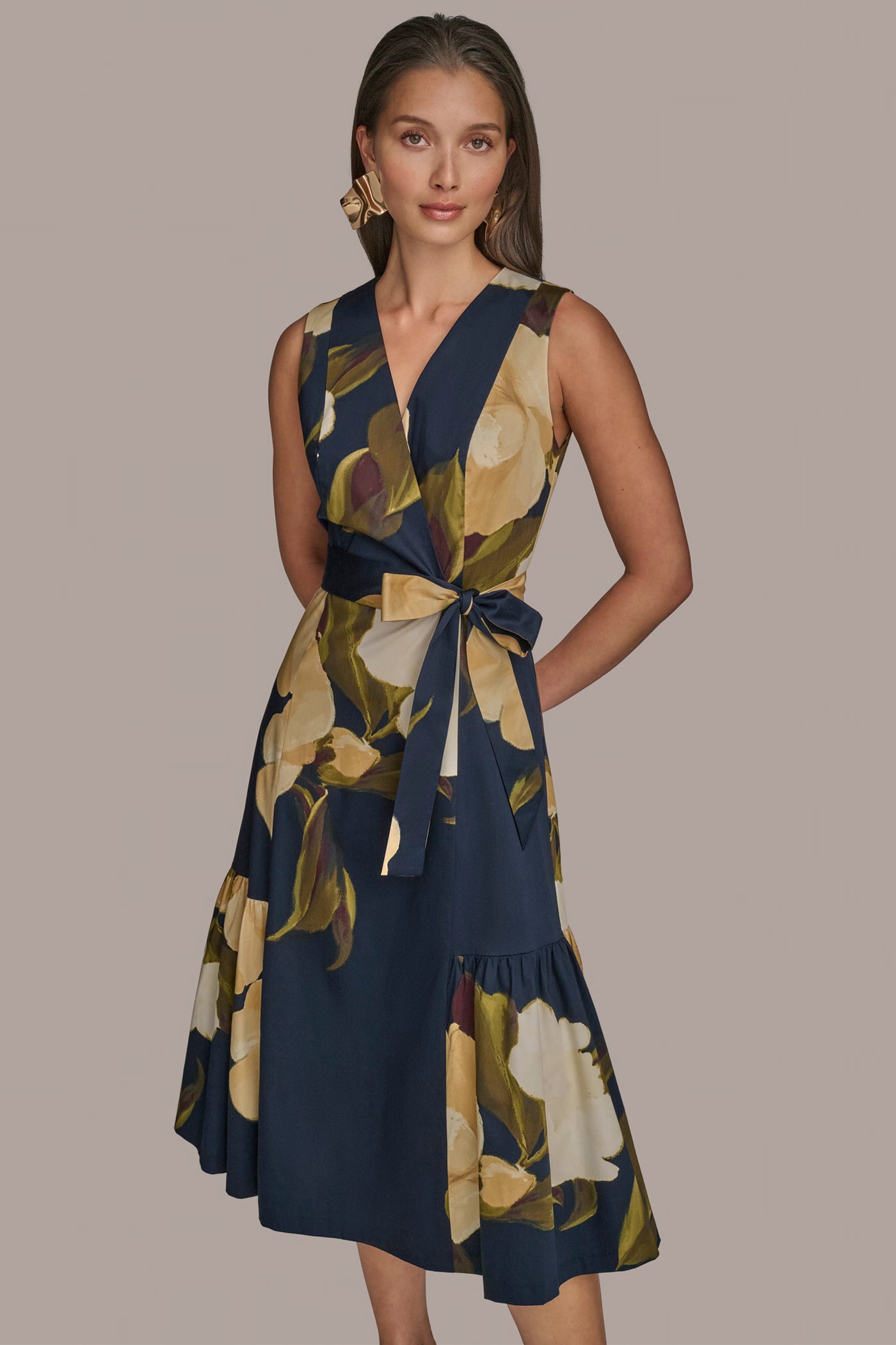 WRAP-EFFECT FLORAL DRESS VIEW 4 WRAP-EFFECT FLORAL DRESS VIEW 4