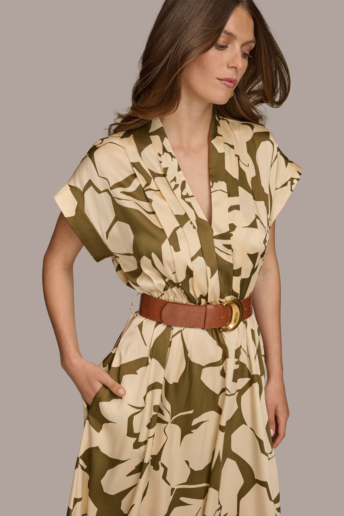 BELTED FLORAL MIDI DRESS VIEW 5 | Clothing BELTED FLORAL MIDI DRESS VIEW 5 | Clothing