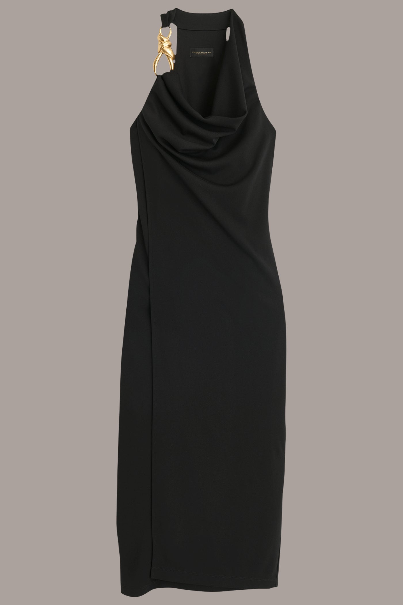 WRAP-EFFECT EMBELLISHED MIDI SHEATH DRESS VIEW 7 | Black Dresses WRAP-EFFECT EMBELLISHED MIDI SHEATH DRESS VIEW 7 | Black Dresses