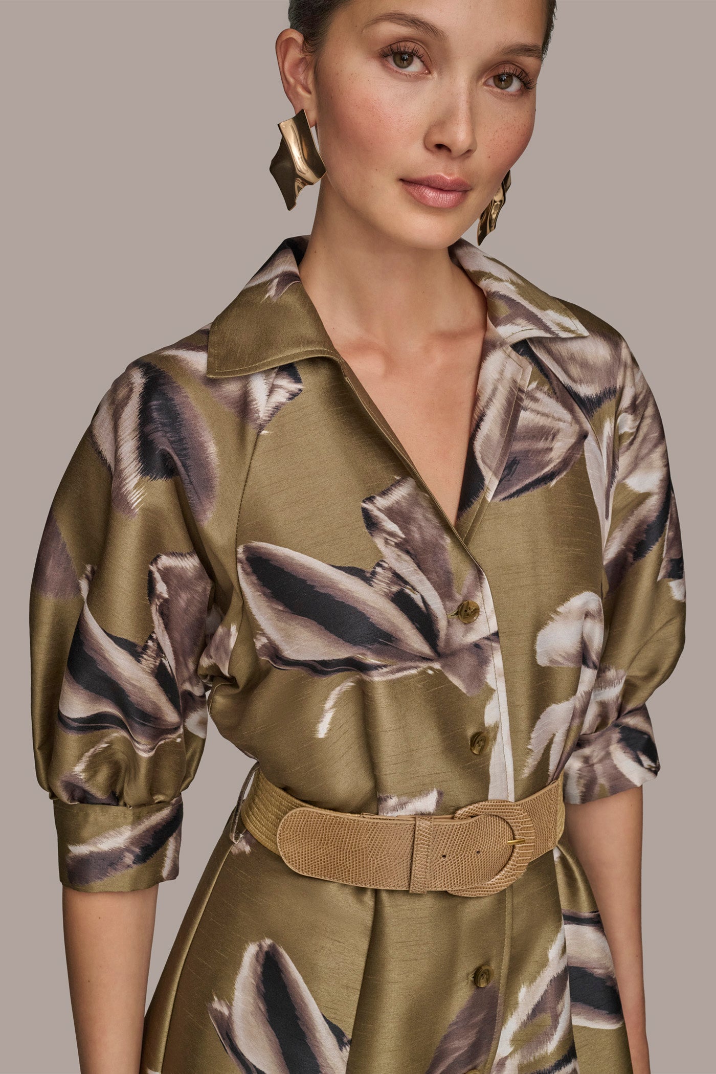 BELTED MIDI SHIRT DRESS VIEW 5 BELTED MIDI SHIRT DRESS VIEW 5