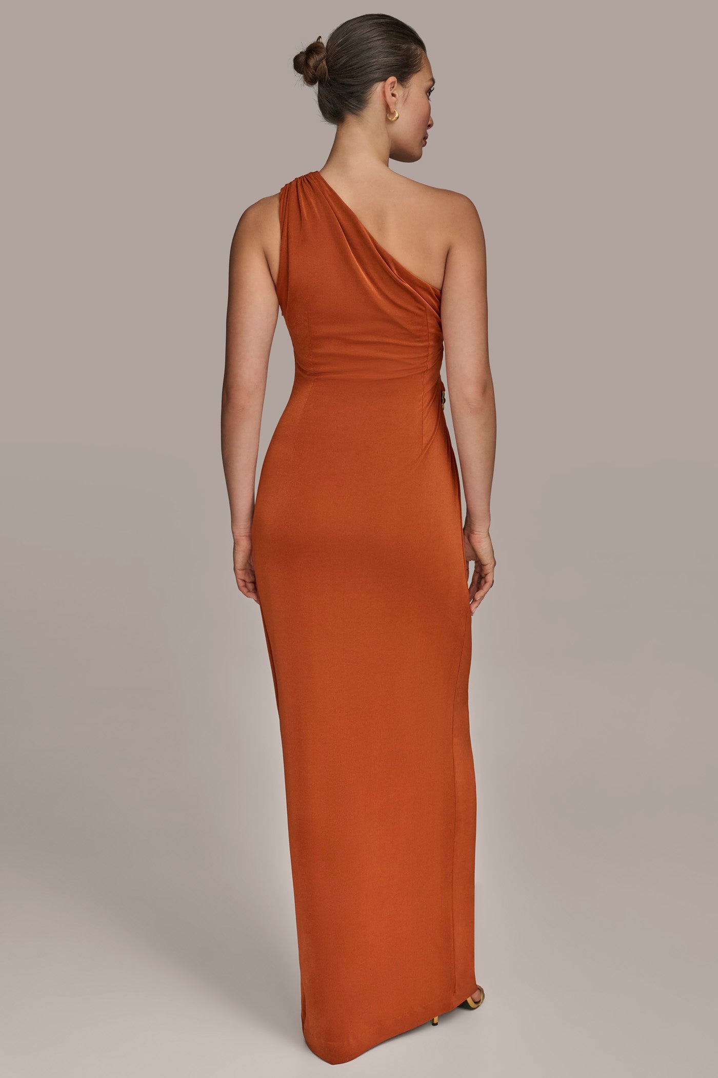 ONE SHOULDER EMBELLISHED GOWN VIEW 3 ONE SHOULDER EMBELLISHED GOWN VIEW 3