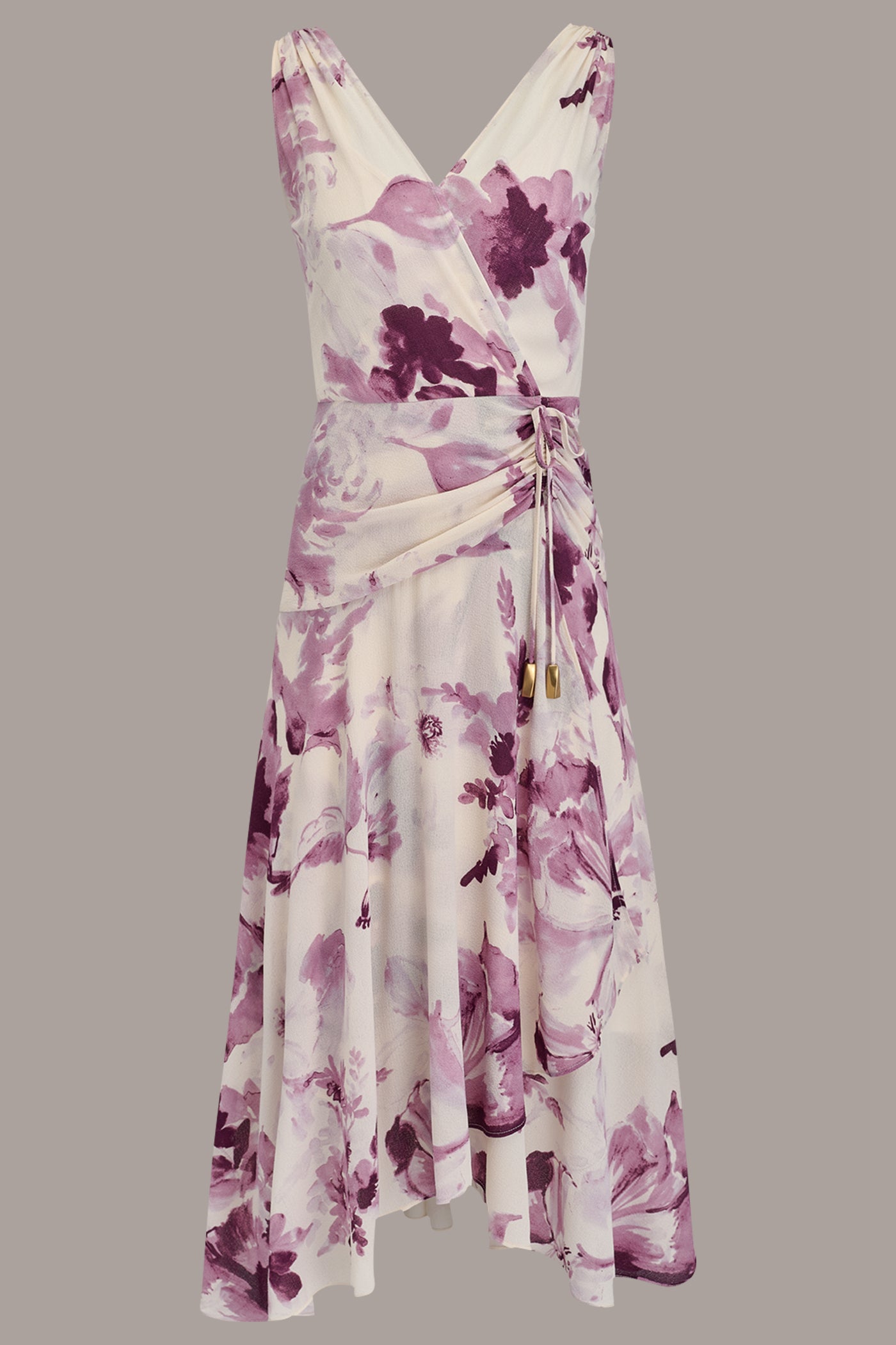 WRAP EFFECT FLORAL MIDI DRESS VIEW 7 WRAP EFFECT FLORAL MIDI DRESS VIEW 7