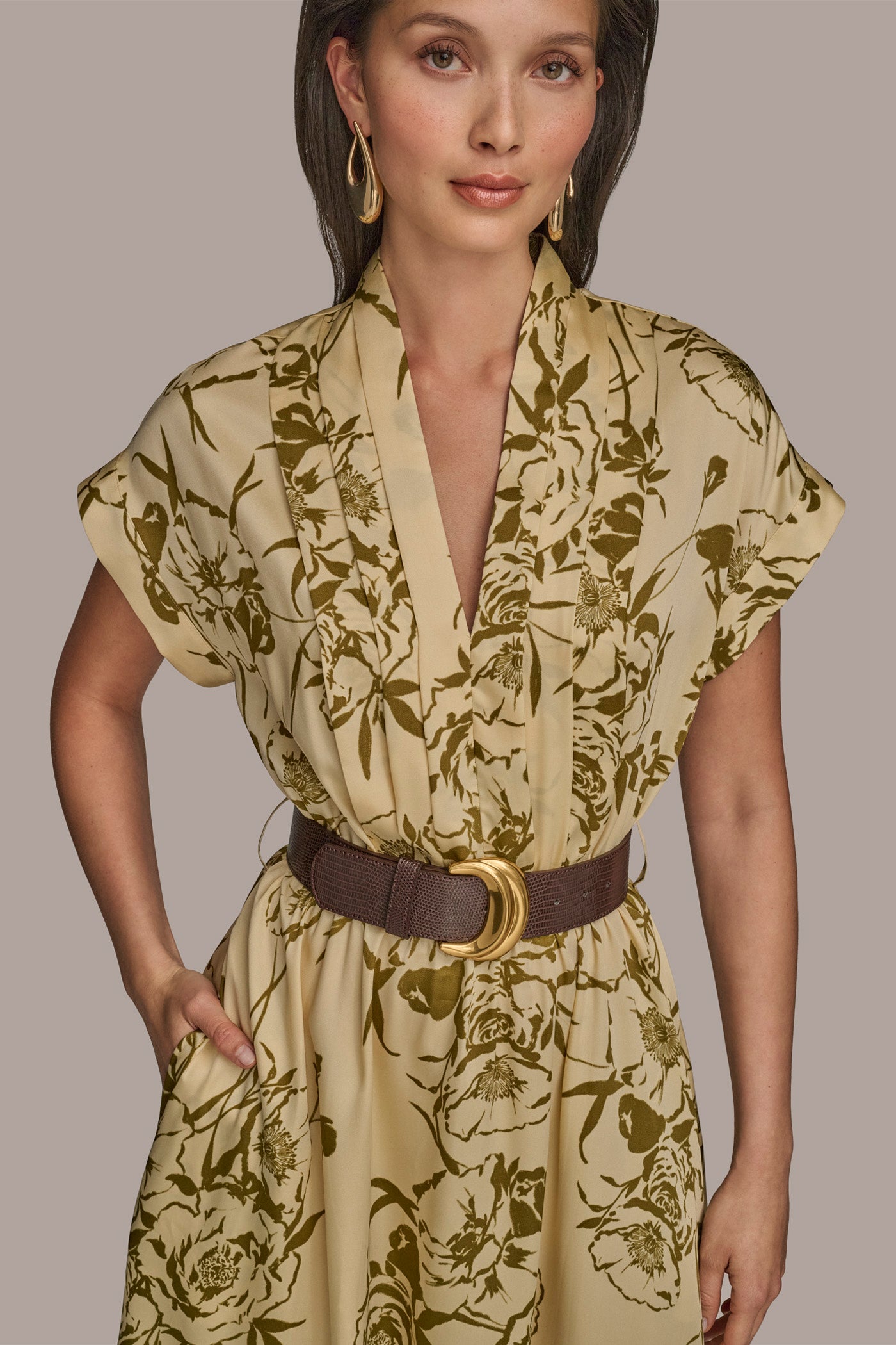 BELTED FLORAL MIDI DRESS VIEW 5 | Sale Dresses and Jumpsuits BELTED FLORAL MIDI DRESS VIEW 5 | Sale Dresses and Jumpsuits
