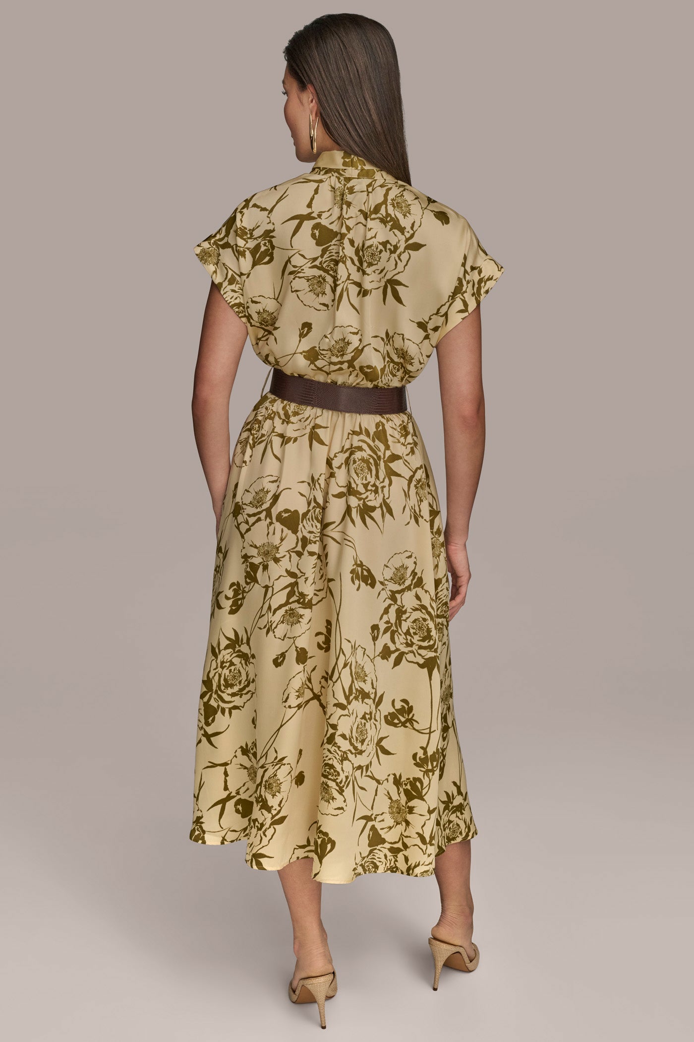 BELTED FLORAL MIDI DRESS | View 2 | Essential Dresses BELTED FLORAL MIDI DRESS | View 2 | Essential Dresses
