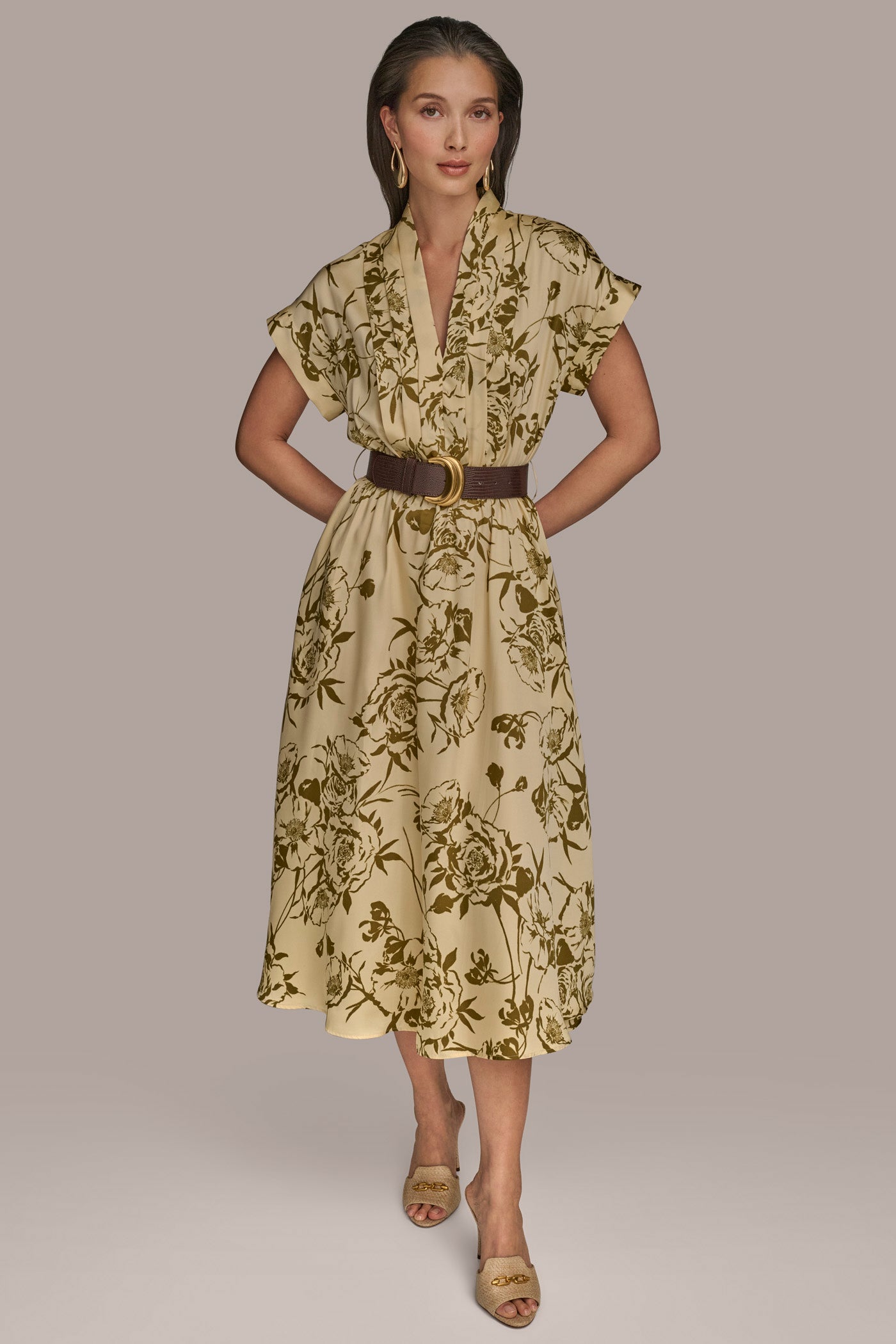 BELTED FLORAL MIDI DRESS VIEW 4 | Sale Dresses and Jumpsuits BELTED FLORAL MIDI DRESS VIEW 4 | Sale Dresses and Jumpsuits