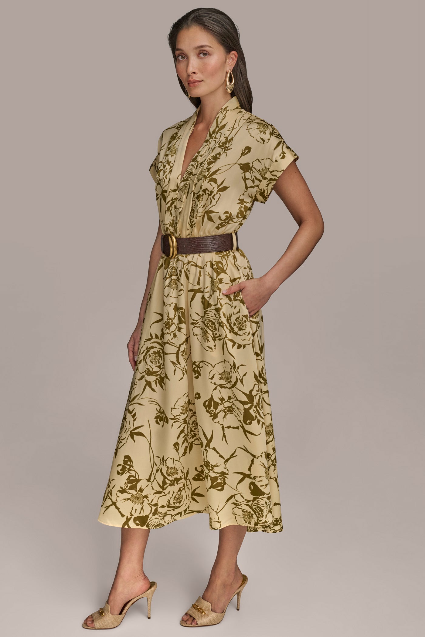 BELTED FLORAL MIDI DRESS VIEW 3 | Sale Dresses and Jumpsuits BELTED FLORAL MIDI DRESS VIEW 3 | Sale Dresses and Jumpsuits