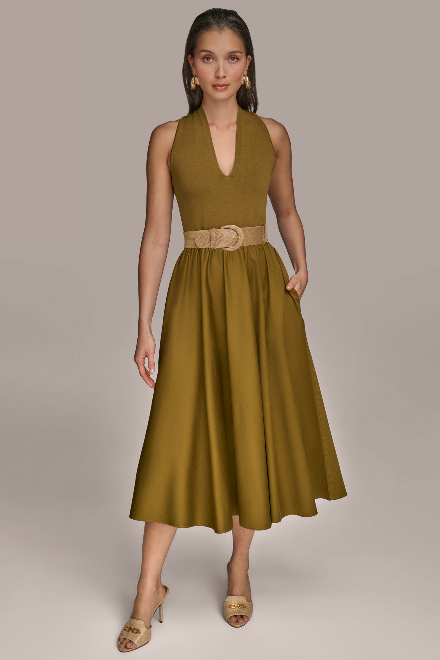 PANELED BELTED MIDI DRESS | View 1 | Essential Dresses PANELED BELTED MIDI DRESS | View 1 | Essential Dresses