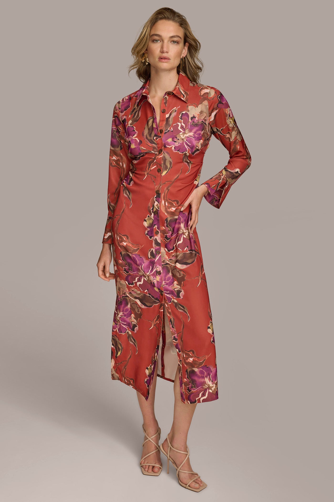 SATIN MIDI SHIRT DRESS VIEW 5 SATIN MIDI SHIRT DRESS VIEW 5