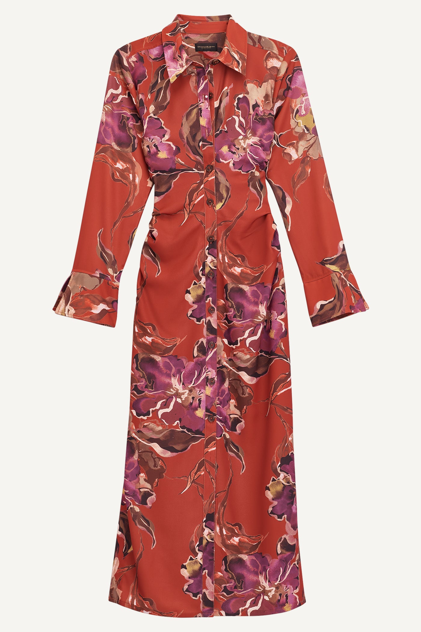 SATIN MIDI SHIRT DRESS VIEW 6 SATIN MIDI SHIRT DRESS VIEW 6