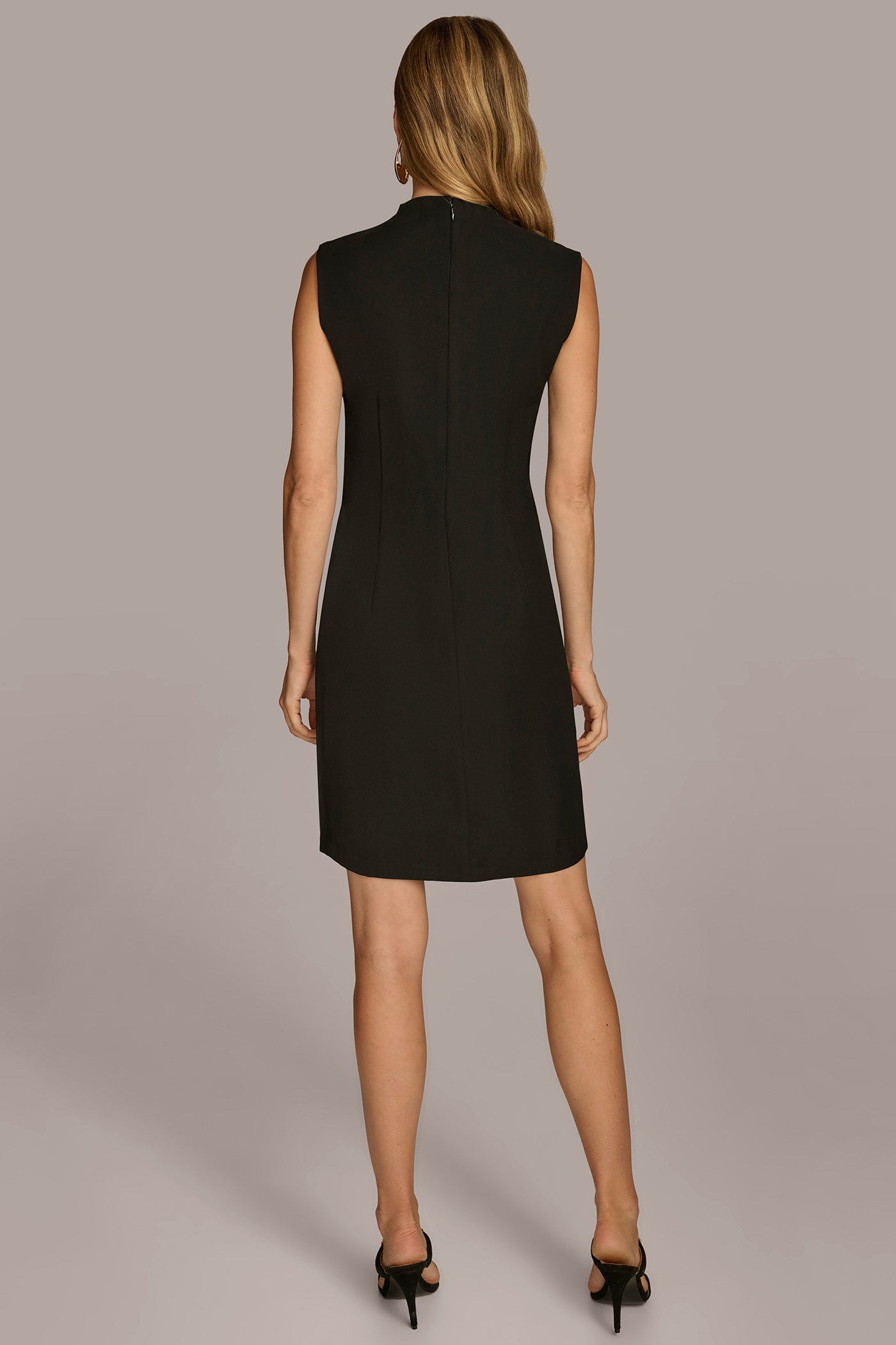 MOCK NECK DRESS WITH SIDE BELT | View 2 | Sale Clothing MOCK NECK DRESS WITH SIDE BELT | View 2 | Sale Clothing
