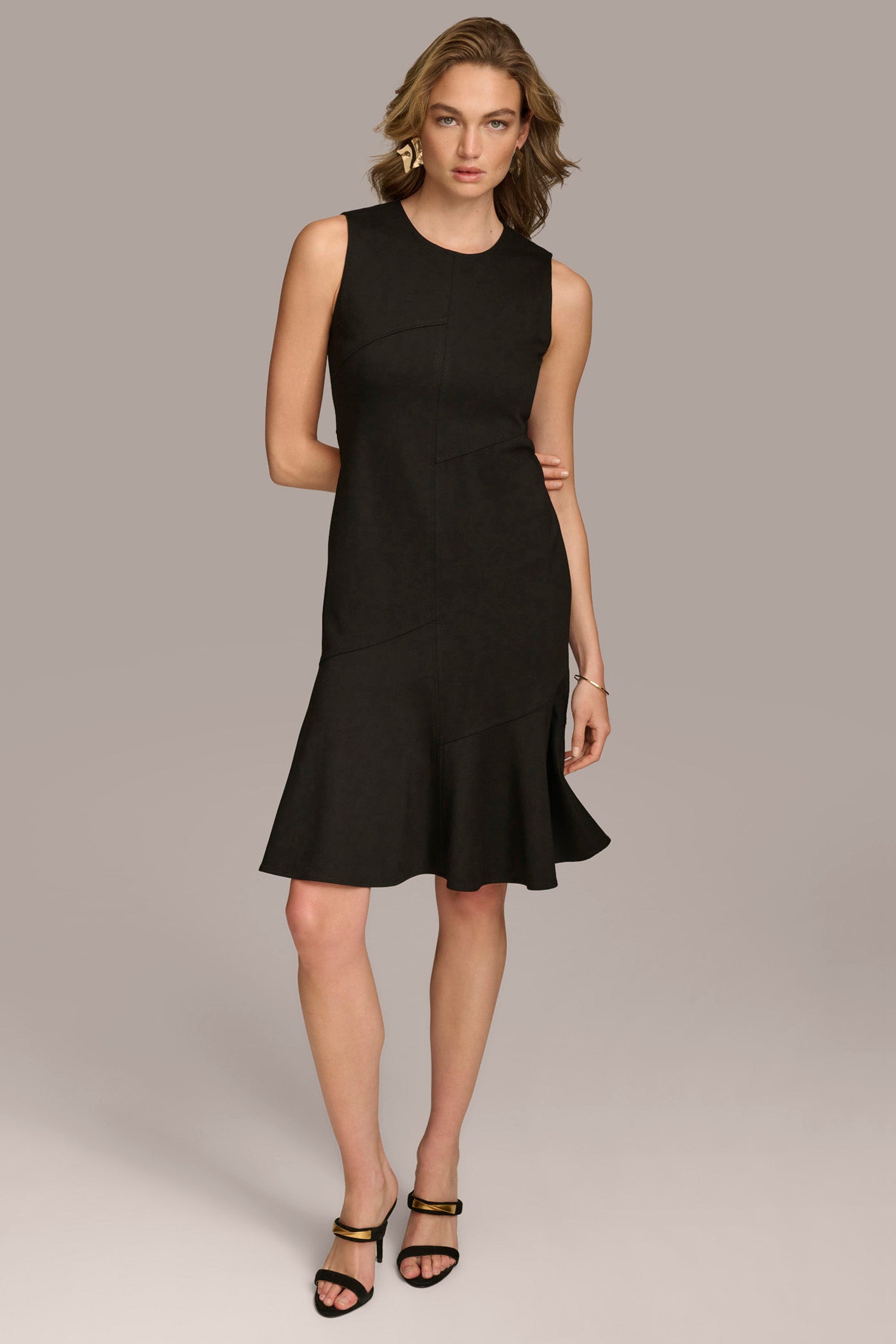 A LINE DRESS WITH FLOUNCE | View 1 | Black Dresses A LINE DRESS WITH FLOUNCE | View 1 | Black Dresses