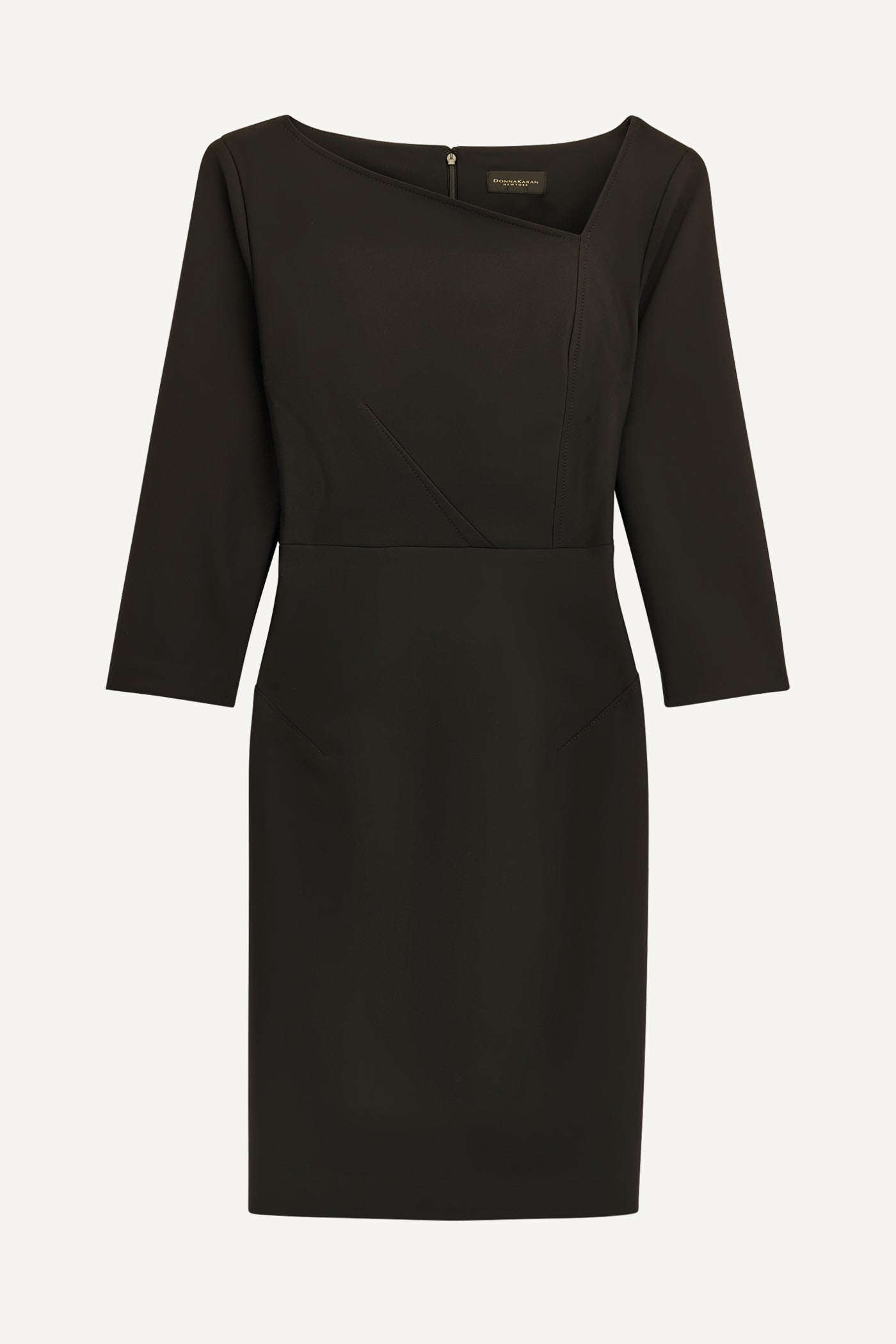 SCUBA SHEATH WITH ASYMMETRICAL NECK VIEW 6 | Black Dresses SCUBA SHEATH WITH ASYMMETRICAL NECK VIEW 6 | Black Dresses