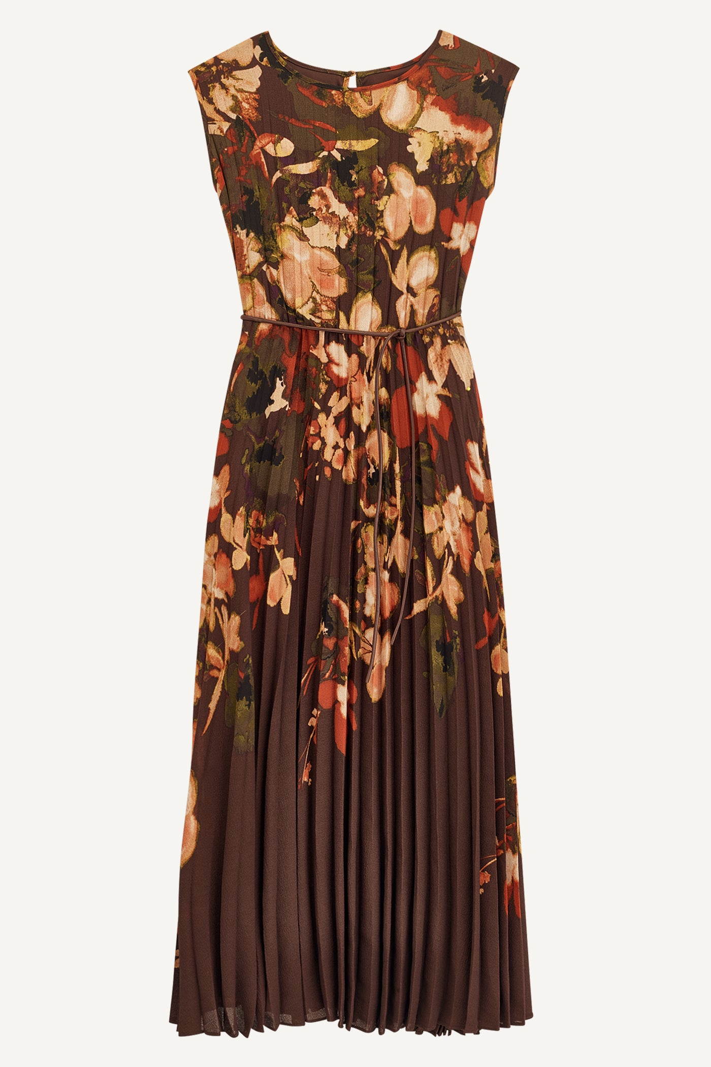 CHIFFON PLEATED A LINE DRESS WITH CORD BELT VIEW 7 | All Products CHIFFON PLEATED A LINE DRESS WITH CORD BELT VIEW 7 | All Products