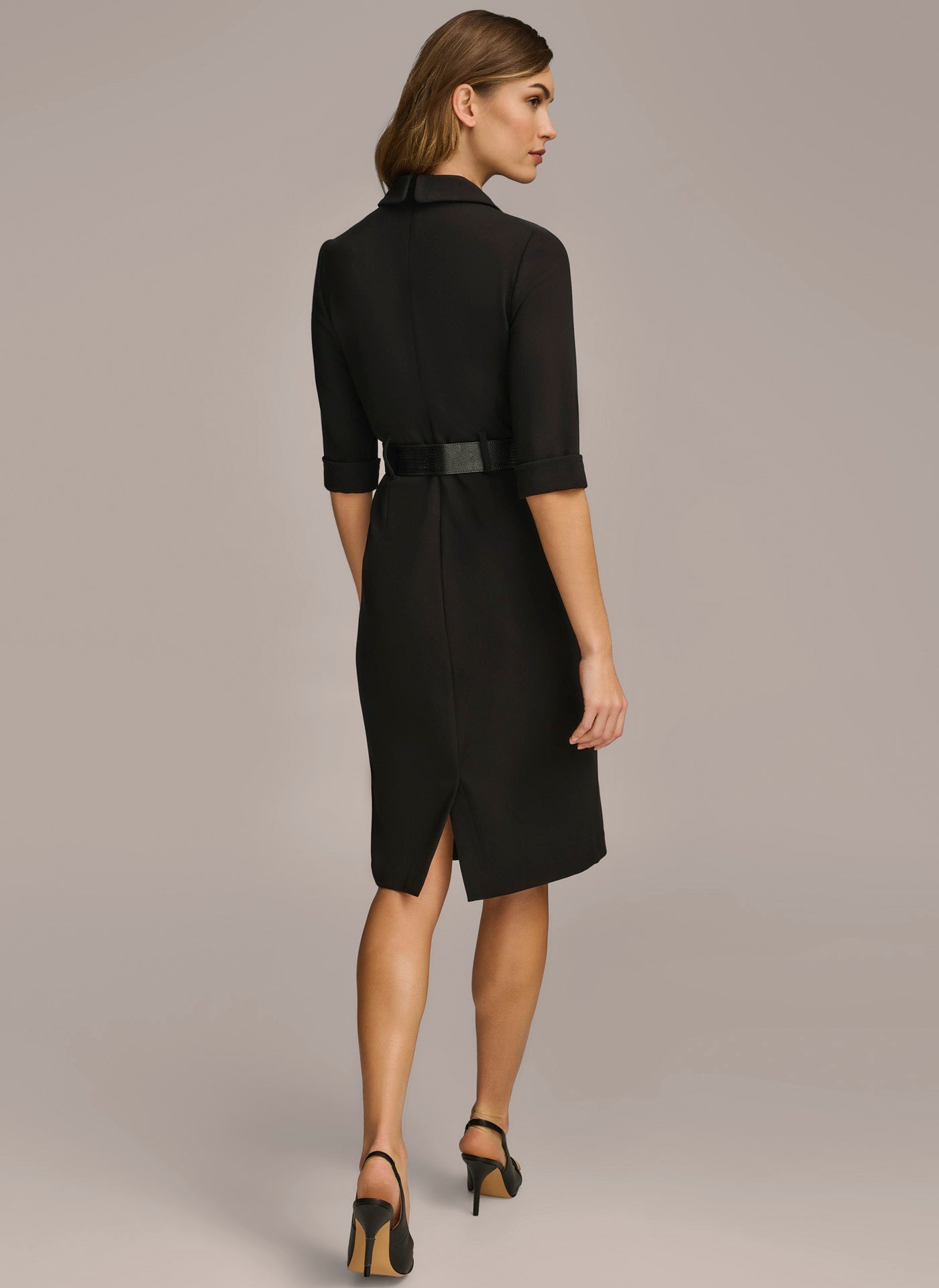 BELTED SHEATH DRESS | View 2 BELTED SHEATH DRESS | View 2
