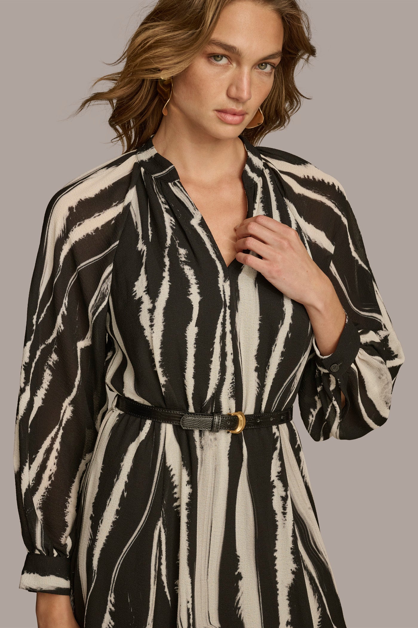 PRINTED CHIFFON SHIRT DRESS VIEW 6 | Office to Evening Dresses PRINTED CHIFFON SHIRT DRESS VIEW 6 | Office to Evening Dresses