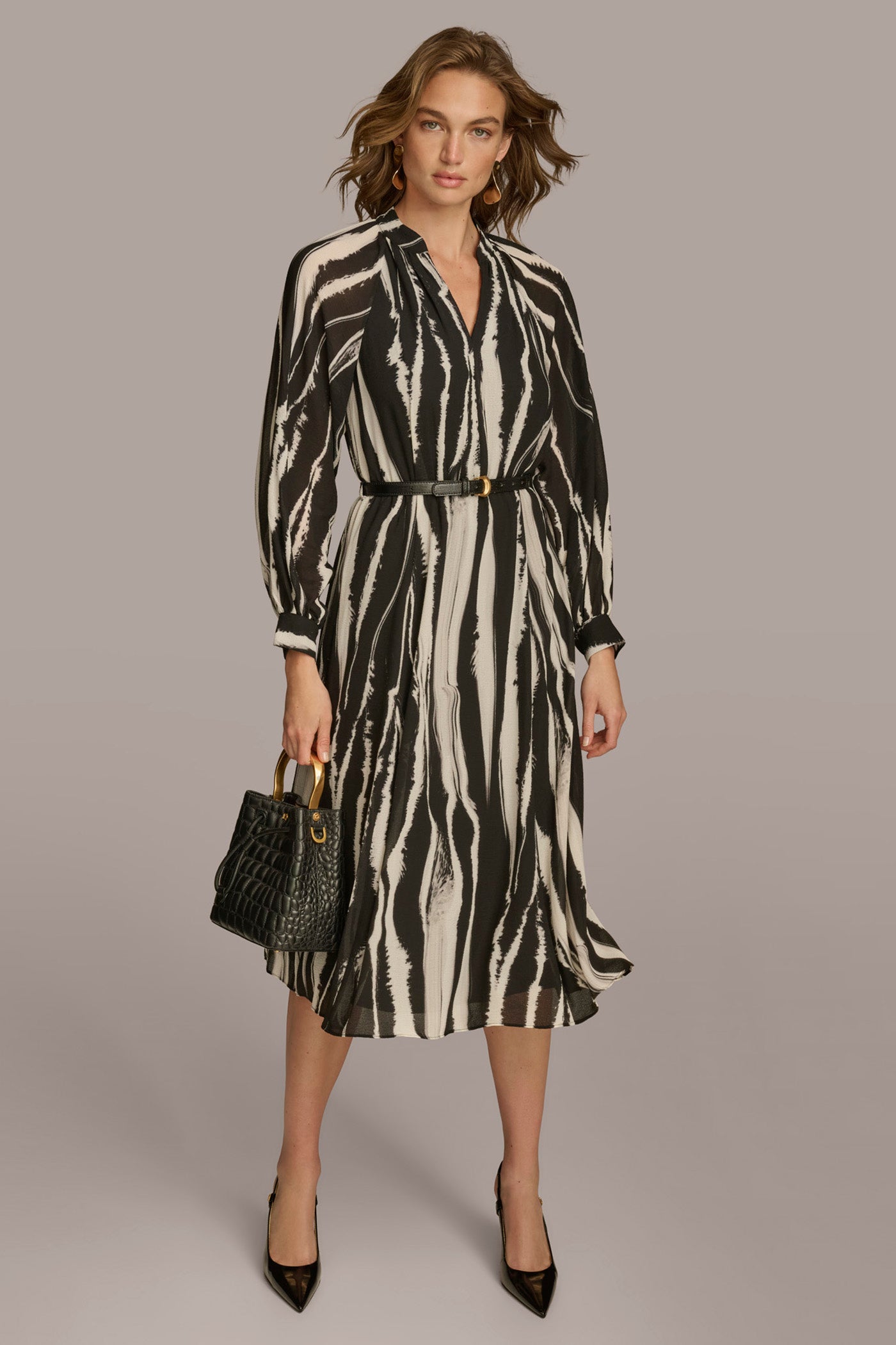 PRINTED CHIFFON SHIRT DRESS VIEW 5 | Office to Evening Dresses PRINTED CHIFFON SHIRT DRESS VIEW 5 | Office to Evening Dresses