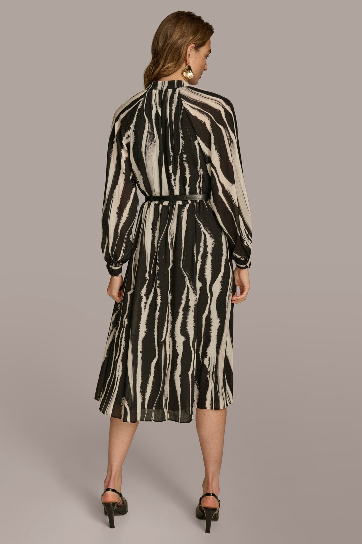 PRINTED CHIFFON SHIRT DRESS | View 2 | Office to Evening Dresses PRINTED CHIFFON SHIRT DRESS | View 2 | Office to Evening Dresses