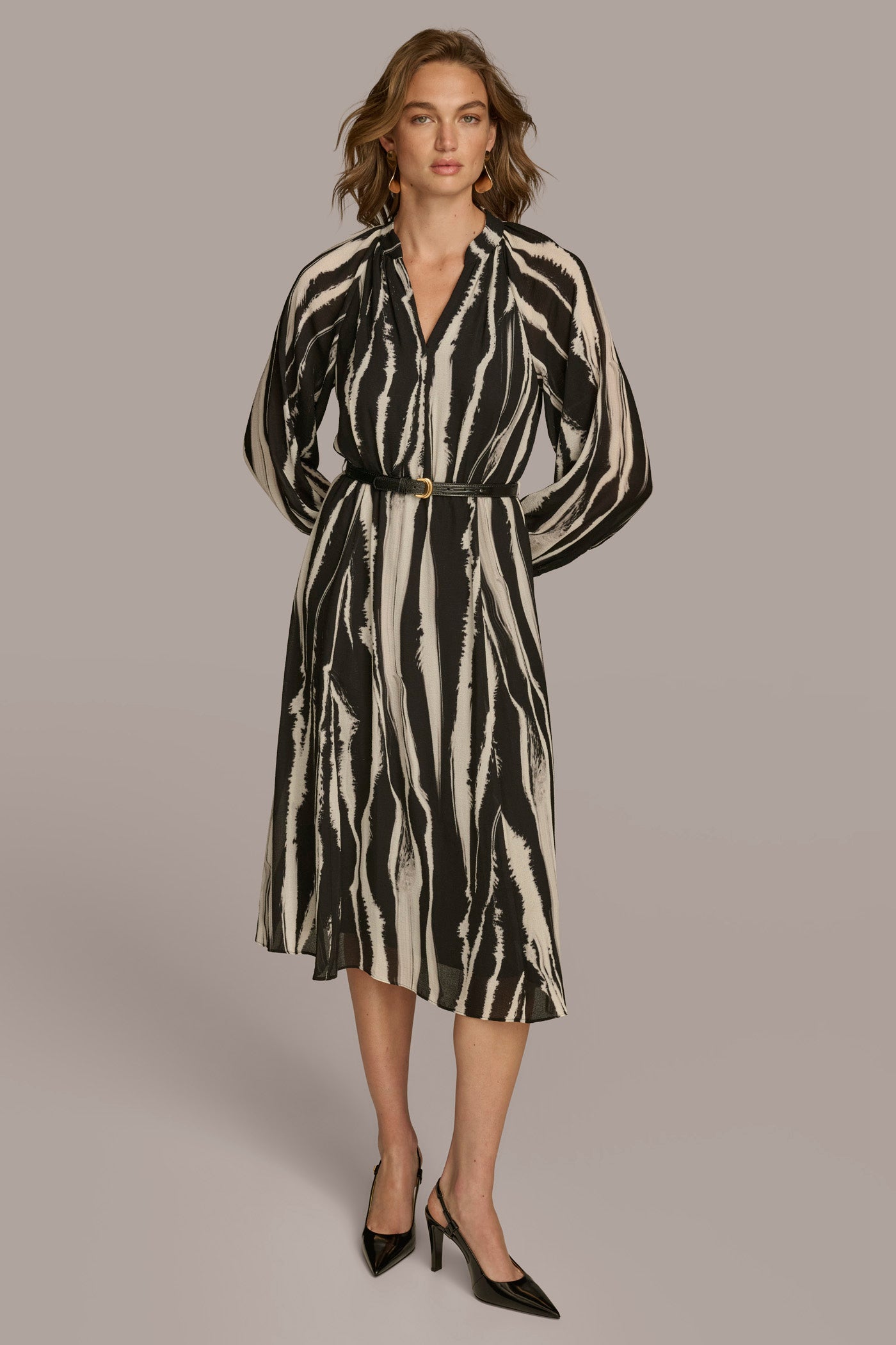 PRINTED CHIFFON SHIRT DRESS | View 1 | Office to Evening Dresses PRINTED CHIFFON SHIRT DRESS | View 1 | Office to Evening Dresses