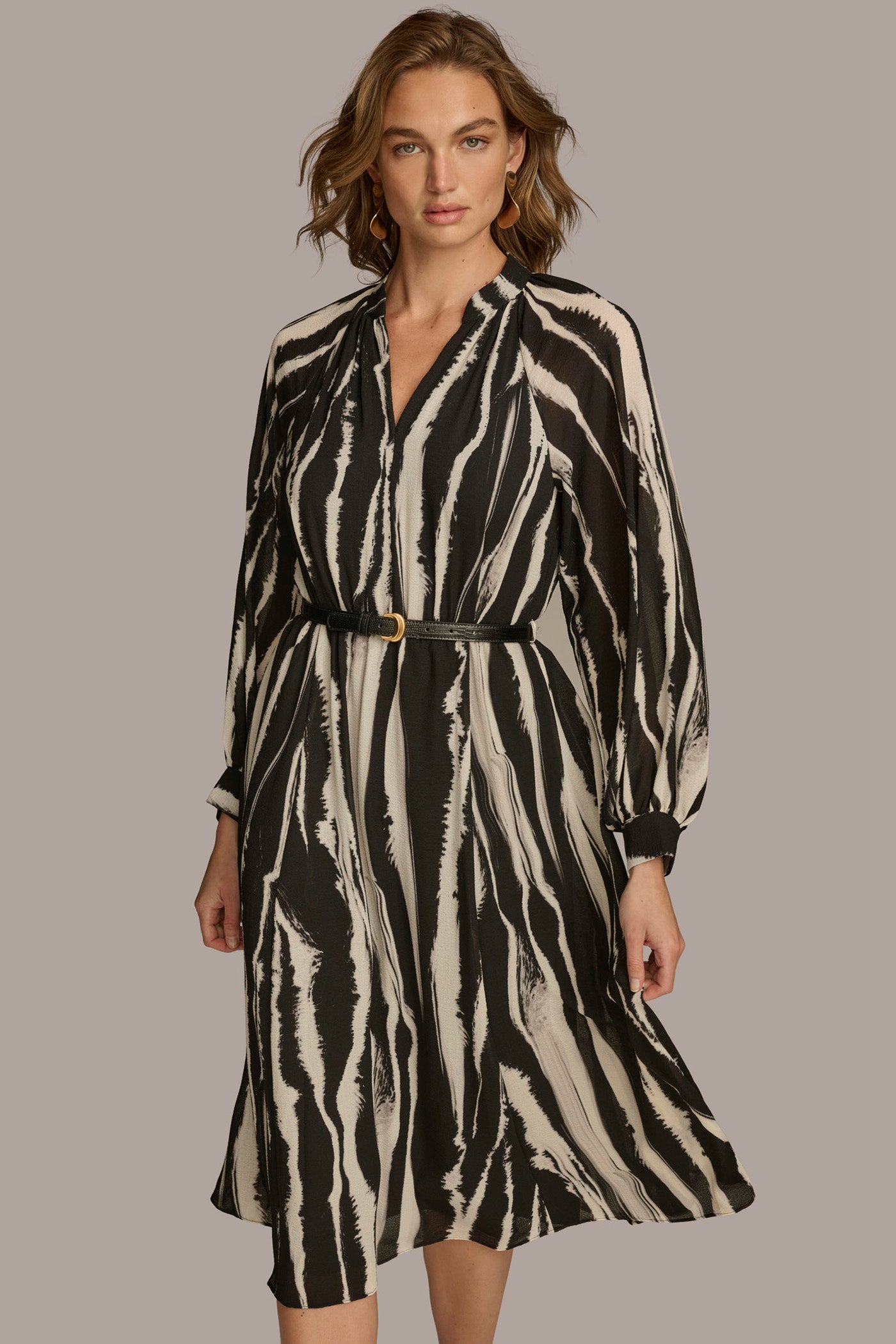PRINTED CHIFFON SHIRT DRESS VIEW 4 | Office to Evening Dresses PRINTED CHIFFON SHIRT DRESS VIEW 4 | Office to Evening Dresses