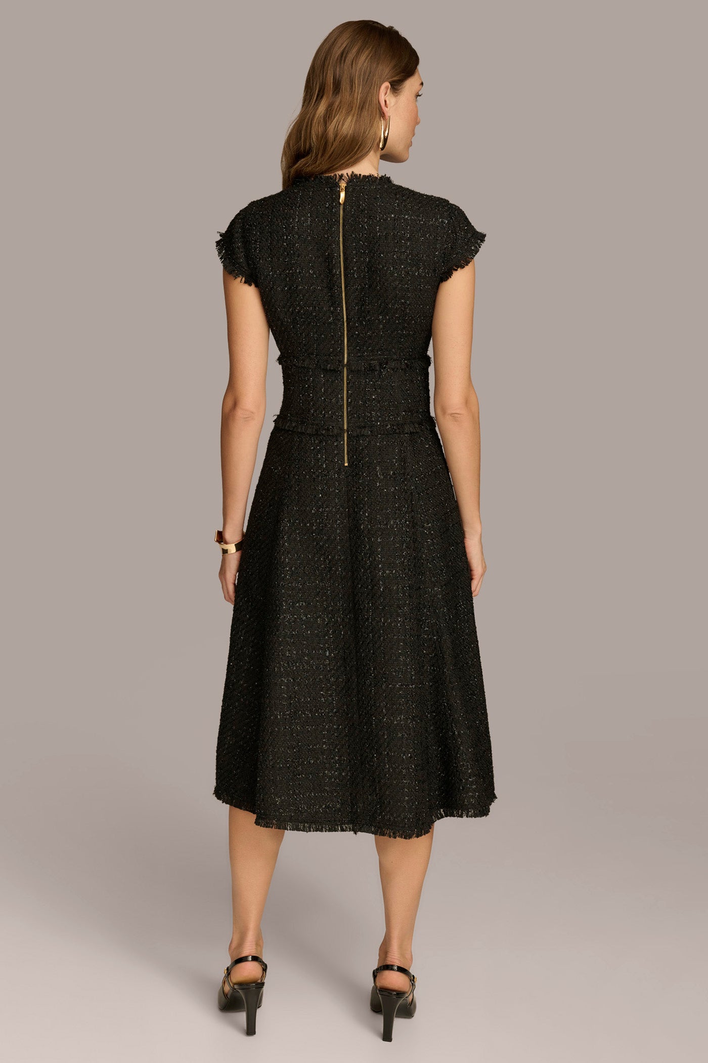 TWEED MIDI DRESS VIEW 2 TWEED MIDI DRESS VIEW 2