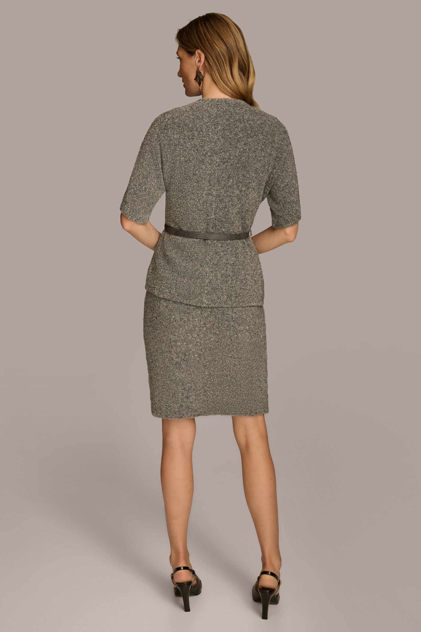 TWO-PIECE SWEATER DRESS WITH BELT VIEW 3 | Select Dresses TWO-PIECE SWEATER DRESS WITH BELT VIEW 3 | Select Dresses