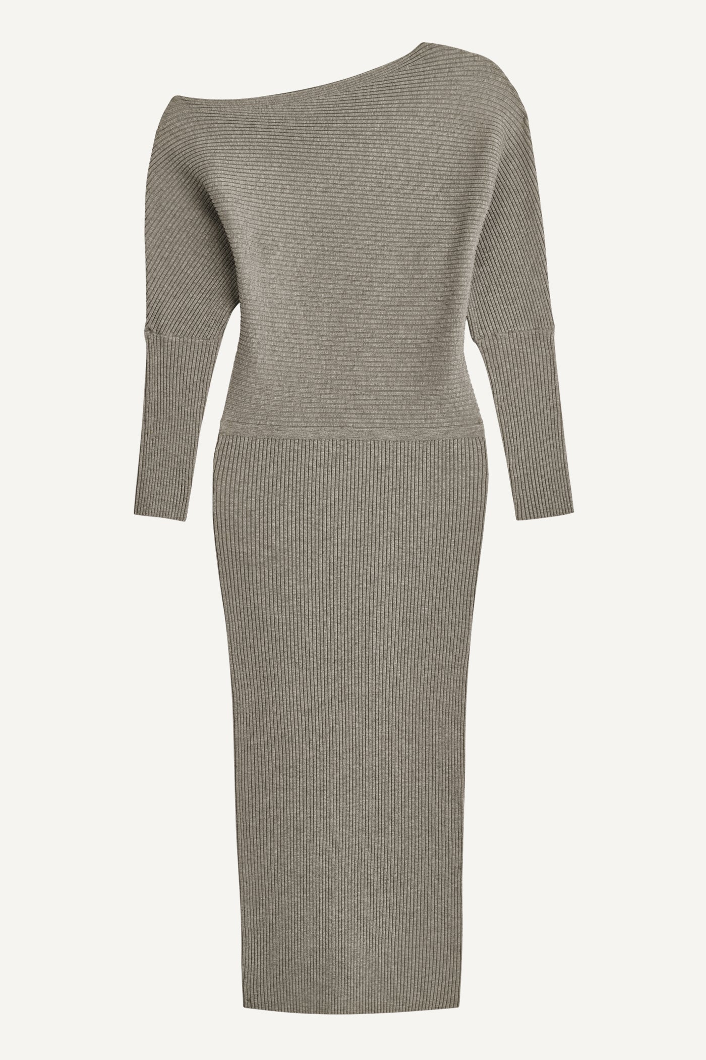ONE SHOULDER SWEATER MIDI DRESS VIEW 5 ONE SHOULDER SWEATER MIDI DRESS VIEW 5