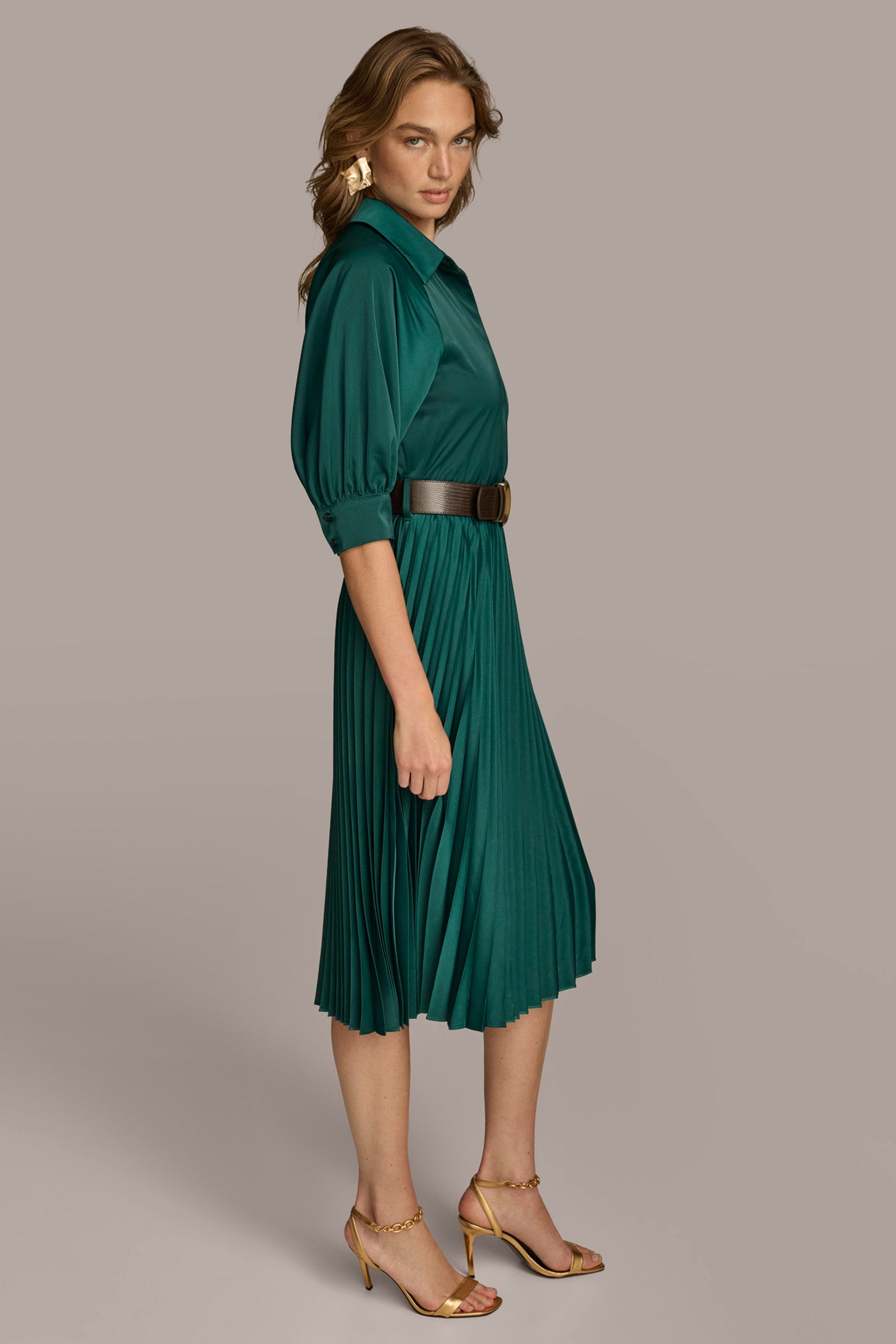 PLEATED SHIRT DRESS VIEW 3 | Catalog Styles PLEATED SHIRT DRESS VIEW 3 | Catalog Styles