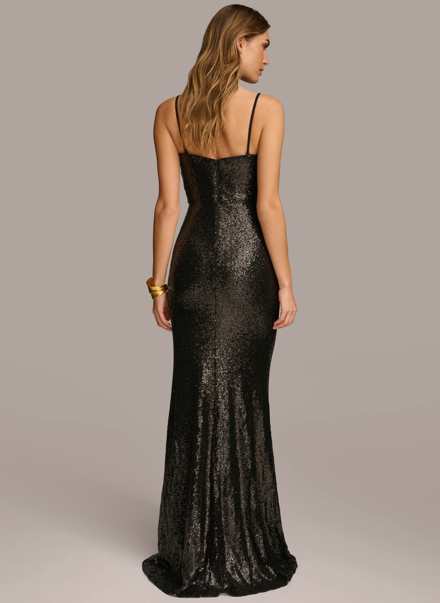 SEQUIN SLEEVELESS GOWN