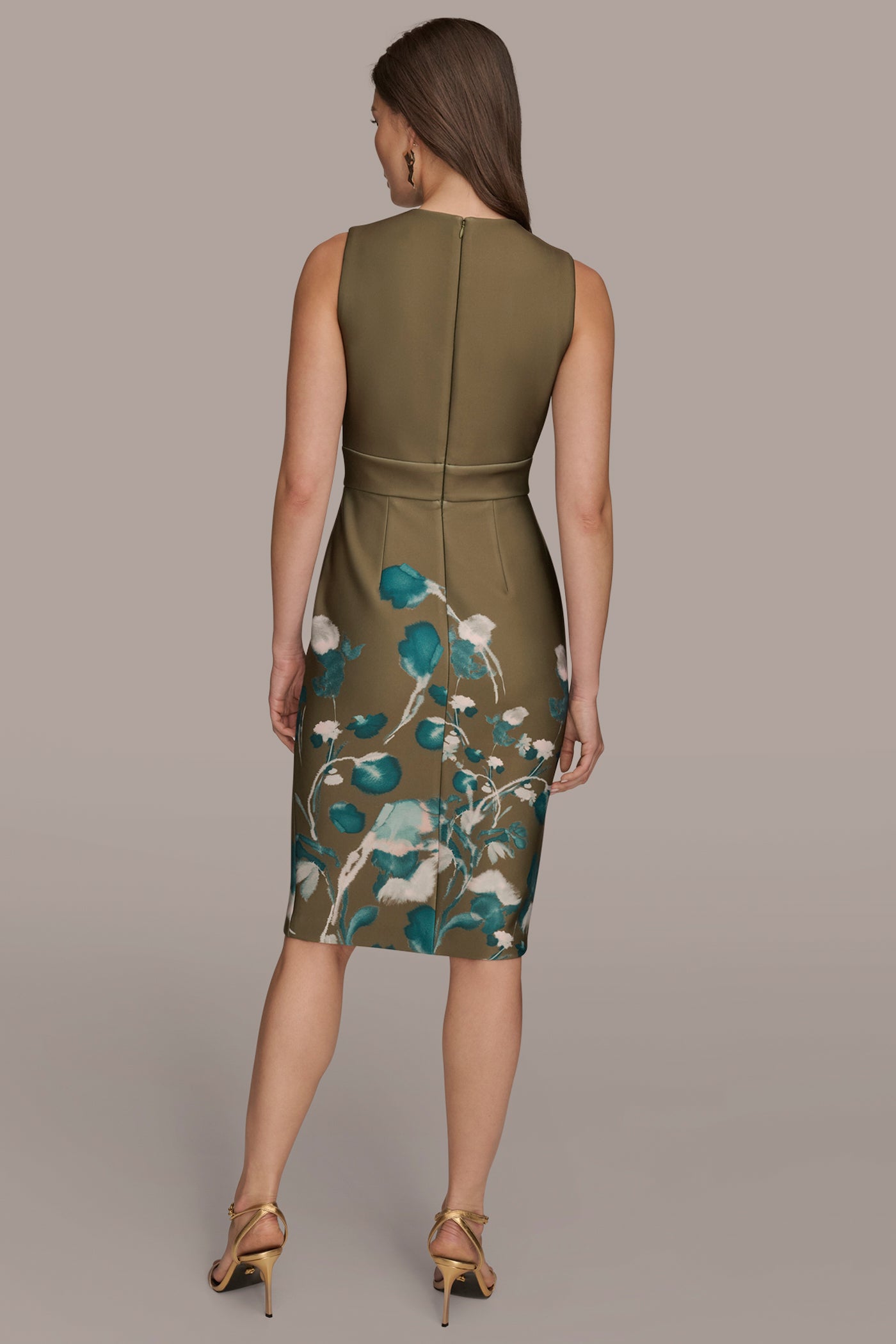 SPLIT V-NECK FLORAL SHEATH DRESS | View 2 | New clothing SPLIT V-NECK FLORAL SHEATH DRESS | View 2 | New clothing