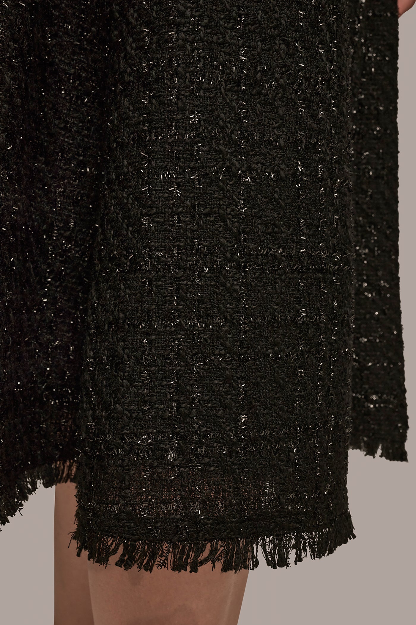 FRAYED TWEED MIDI DRESS VIEW 6 | Black Dresses FRAYED TWEED MIDI DRESS VIEW 6 | Black Dresses