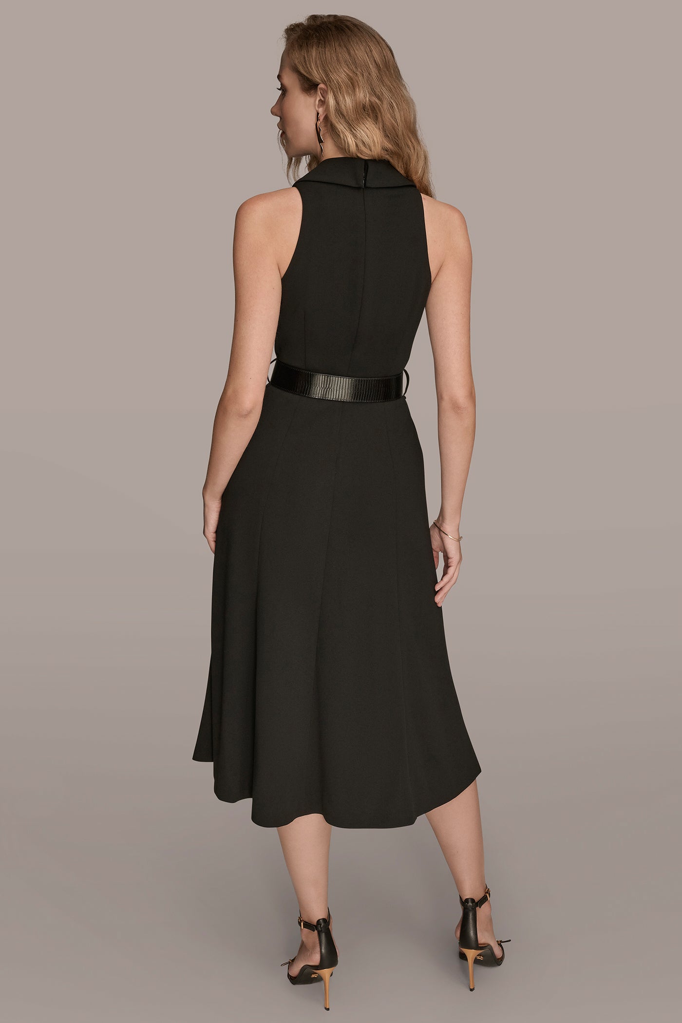 BELTED WRAP EFFECT MIDI BLAZER DRESS | View 2 | Black Dresses BELTED WRAP EFFECT MIDI BLAZER DRESS | View 2 | Black Dresses