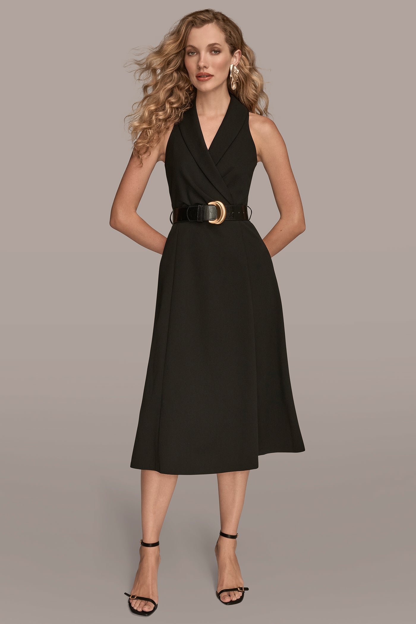 BELTED WRAP EFFECT MIDI BLAZER DRESS VIEW 4 | Fall Collection BELTED WRAP EFFECT MIDI BLAZER DRESS VIEW 4 | Fall Collection