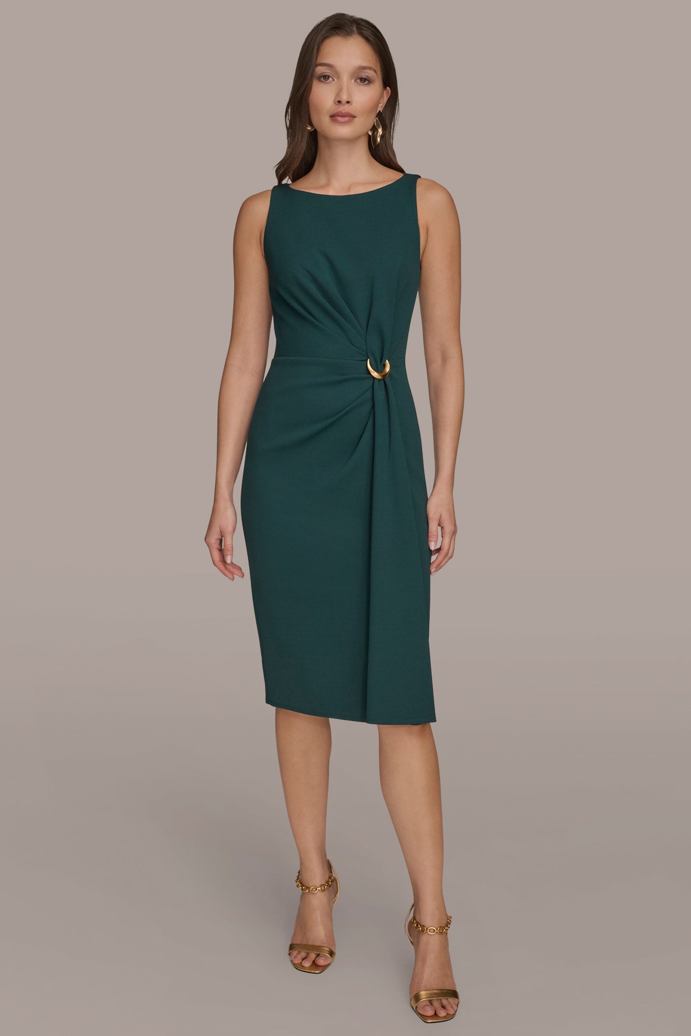 RING-EMBELLISHED GATHERED SHEATH DRESS | View 1 | Essential Dresses RING-EMBELLISHED GATHERED SHEATH DRESS | View 1 | Essential Dresses