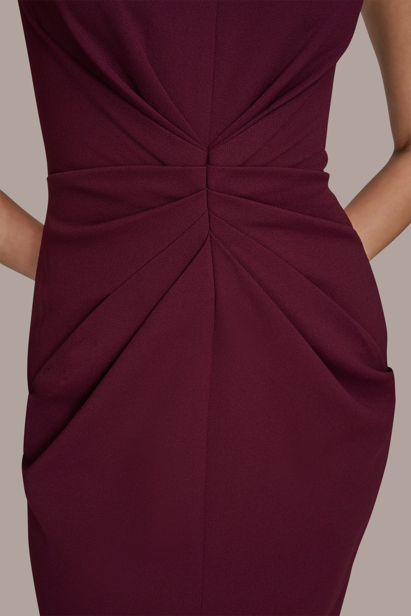 GATHERED SPLIT-FRONT MIDI SHEATH DRESS VIEW 6 | Cocktail & Party GATHERED SPLIT-FRONT MIDI SHEATH DRESS VIEW 6 | Cocktail & Party