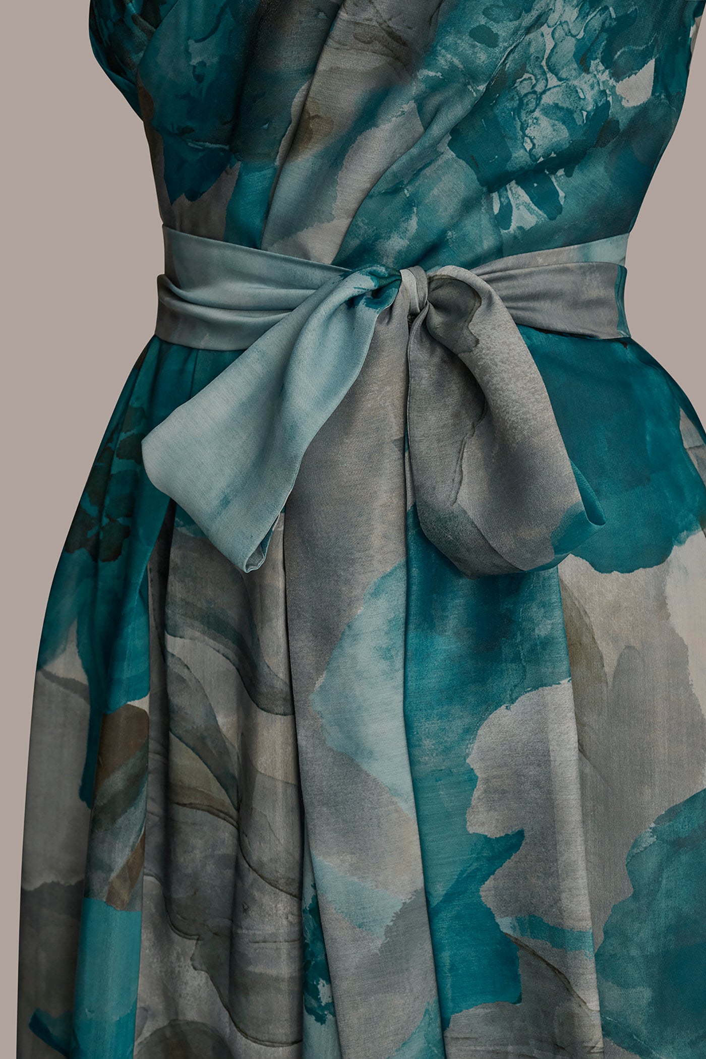 BOW EMBELLISHED FLORAL GOWN VIEW 5 BOW EMBELLISHED FLORAL GOWN VIEW 5